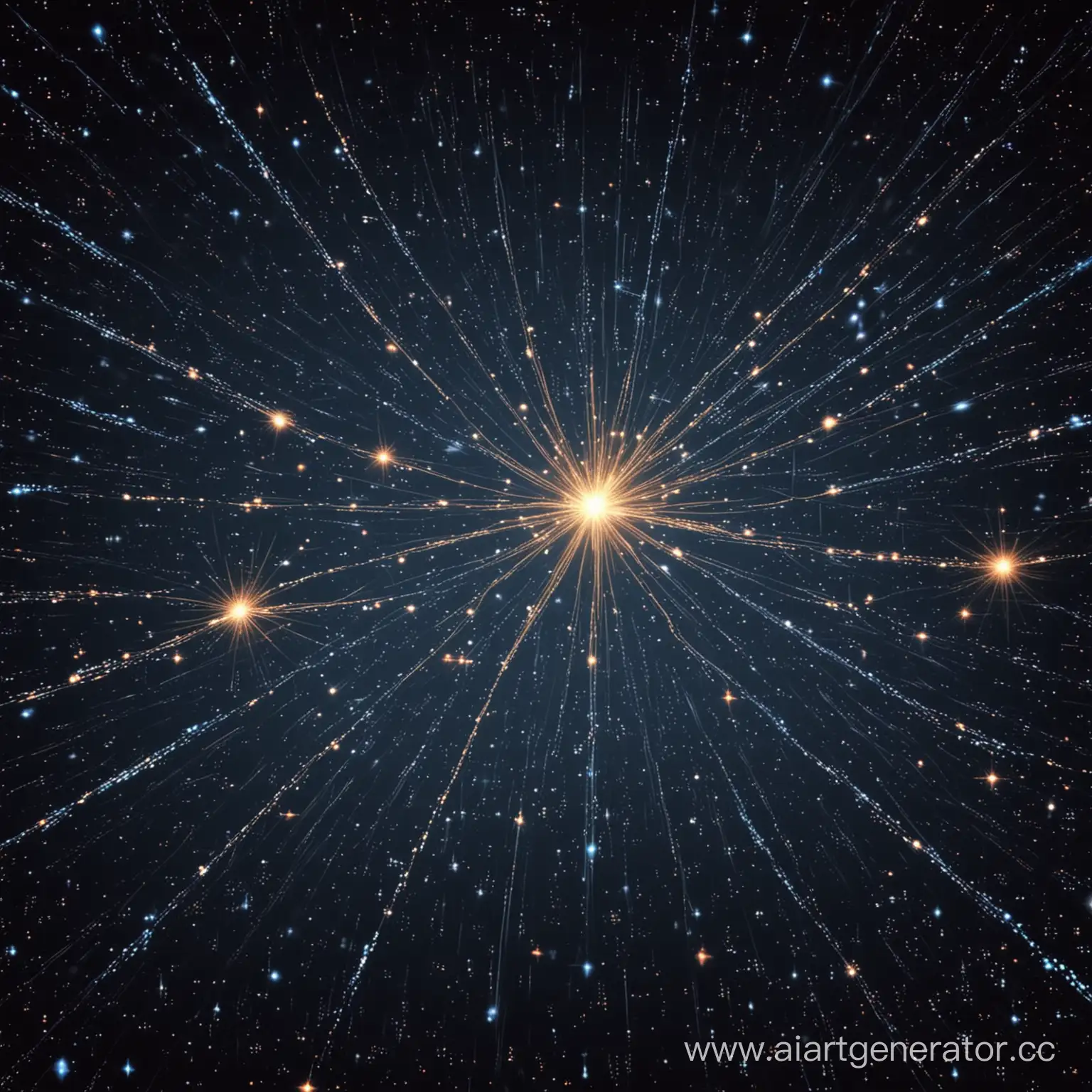 пиксели соединенные между собой светящиеся как звезды созвездия