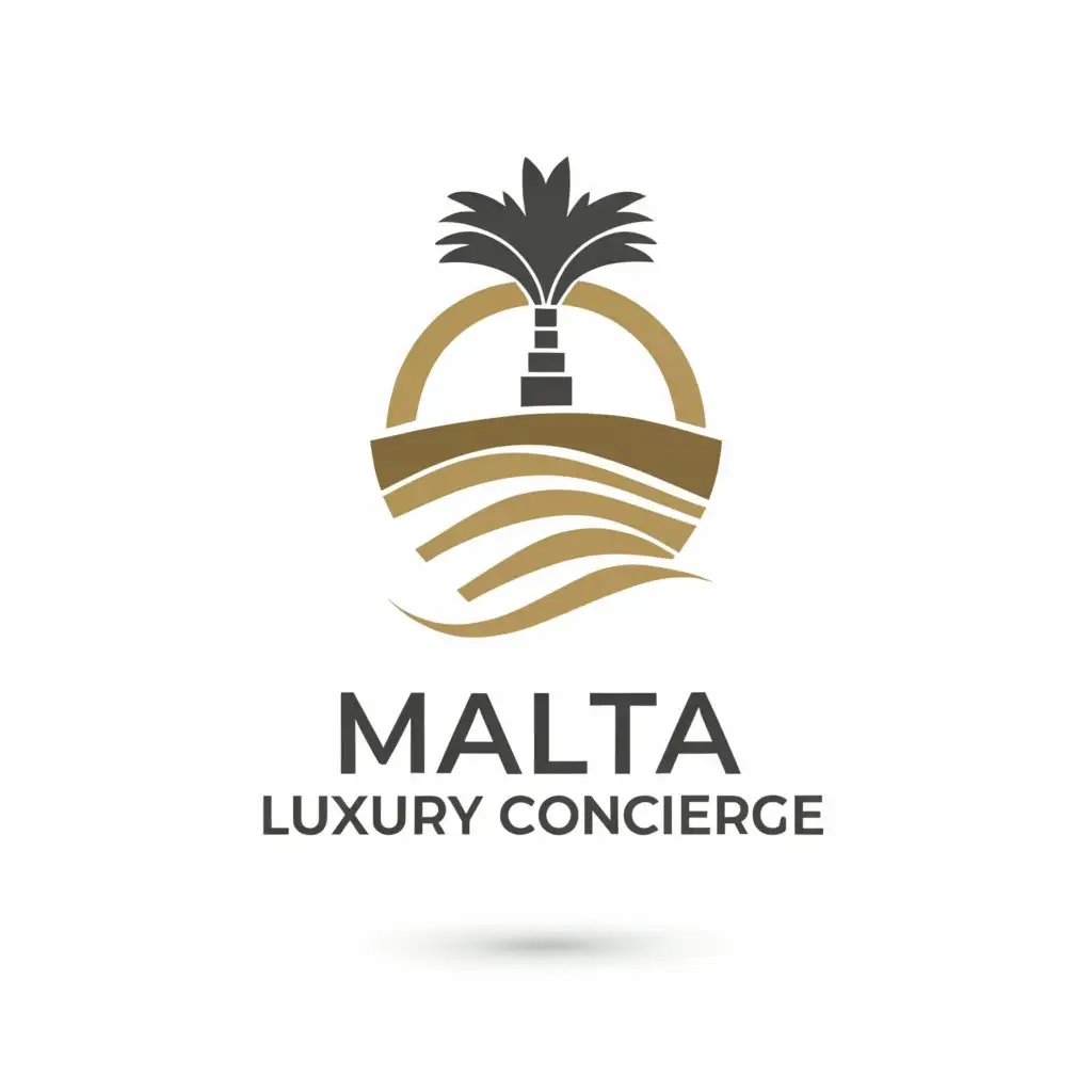 a logo design,with the text "Malta Luxury Concierge", main symbol:island,Moderate,be used in Travel industry,clear background