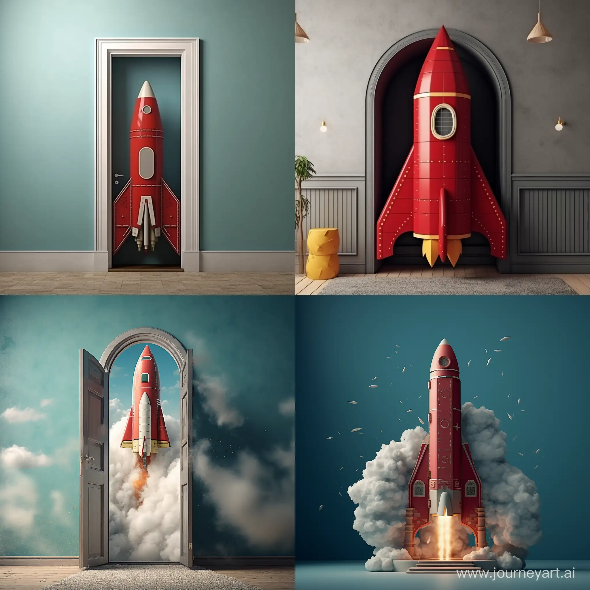 RocketShaped-Door-Design-for-Creative-Spaces