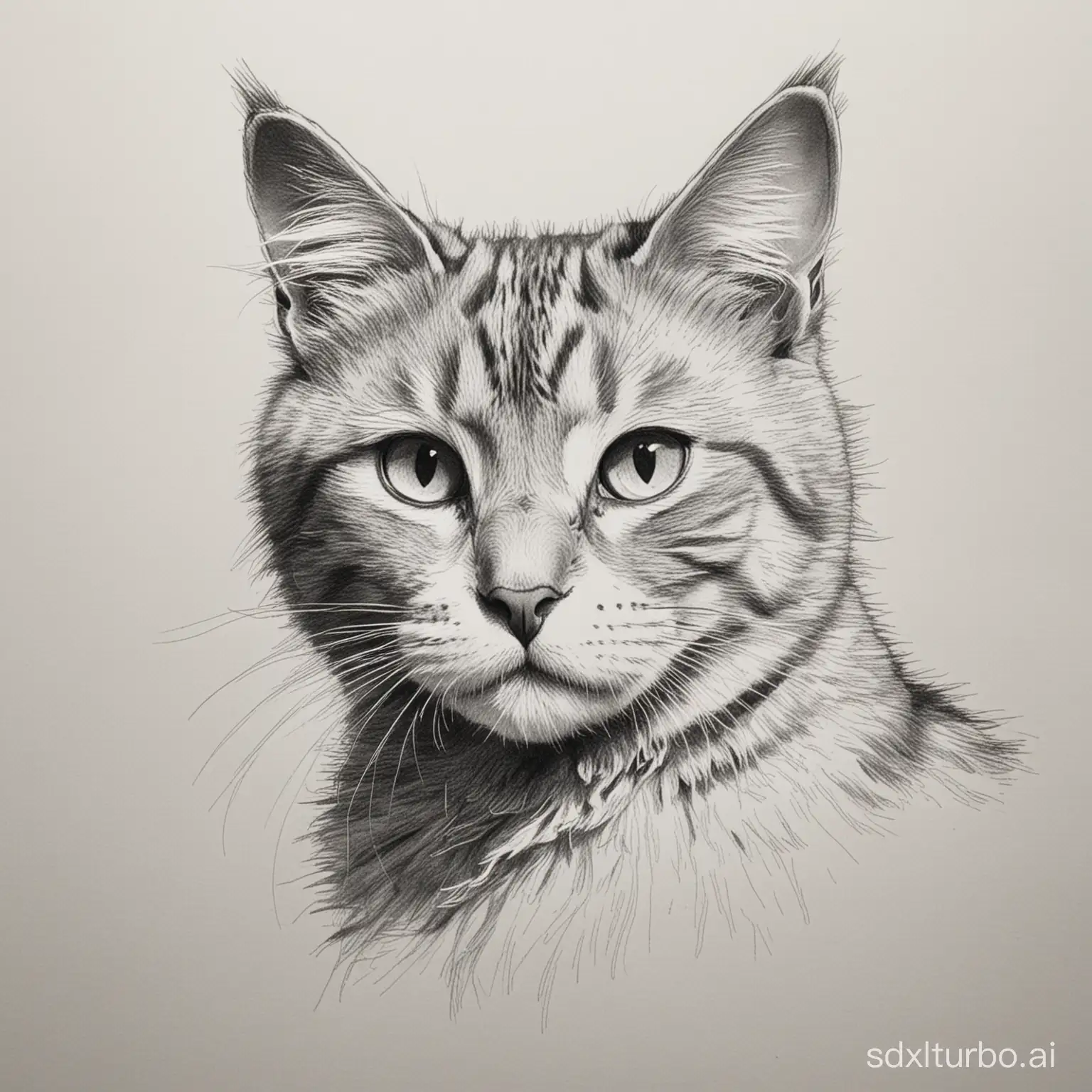 Playful-Sketch-of-a-Cat-in-Artistic-Style