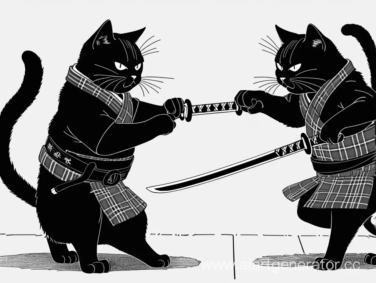 Epic-Manga-Battle-Black-Scottish-StraightEared-Cats-Dueling-with-Katana-Swords