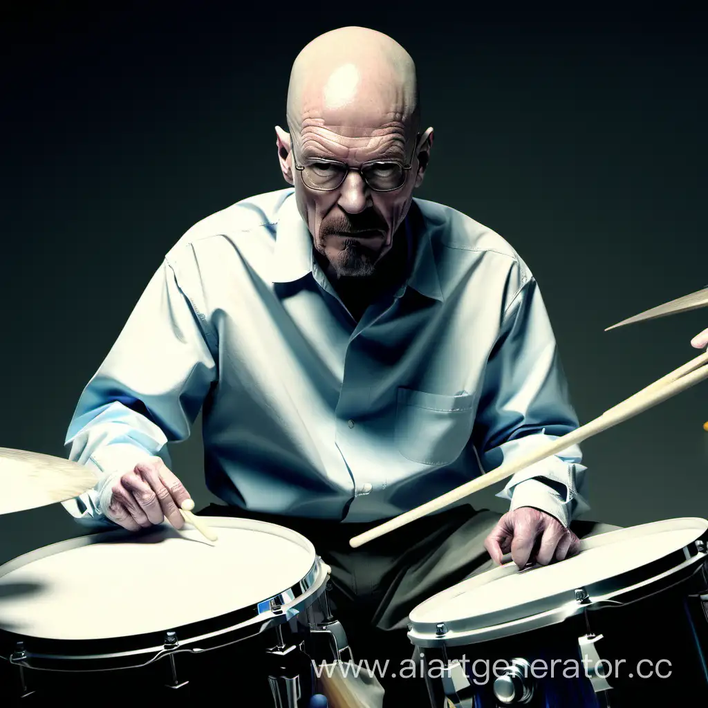 Walter-White-Drumming-with-Intensity