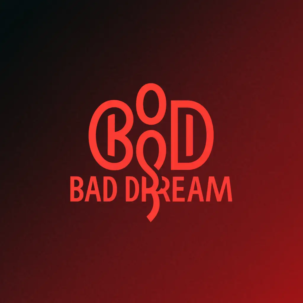 a logo design,with the text "BD-Bad dream", main symbol:red blood,Moderate,clear background