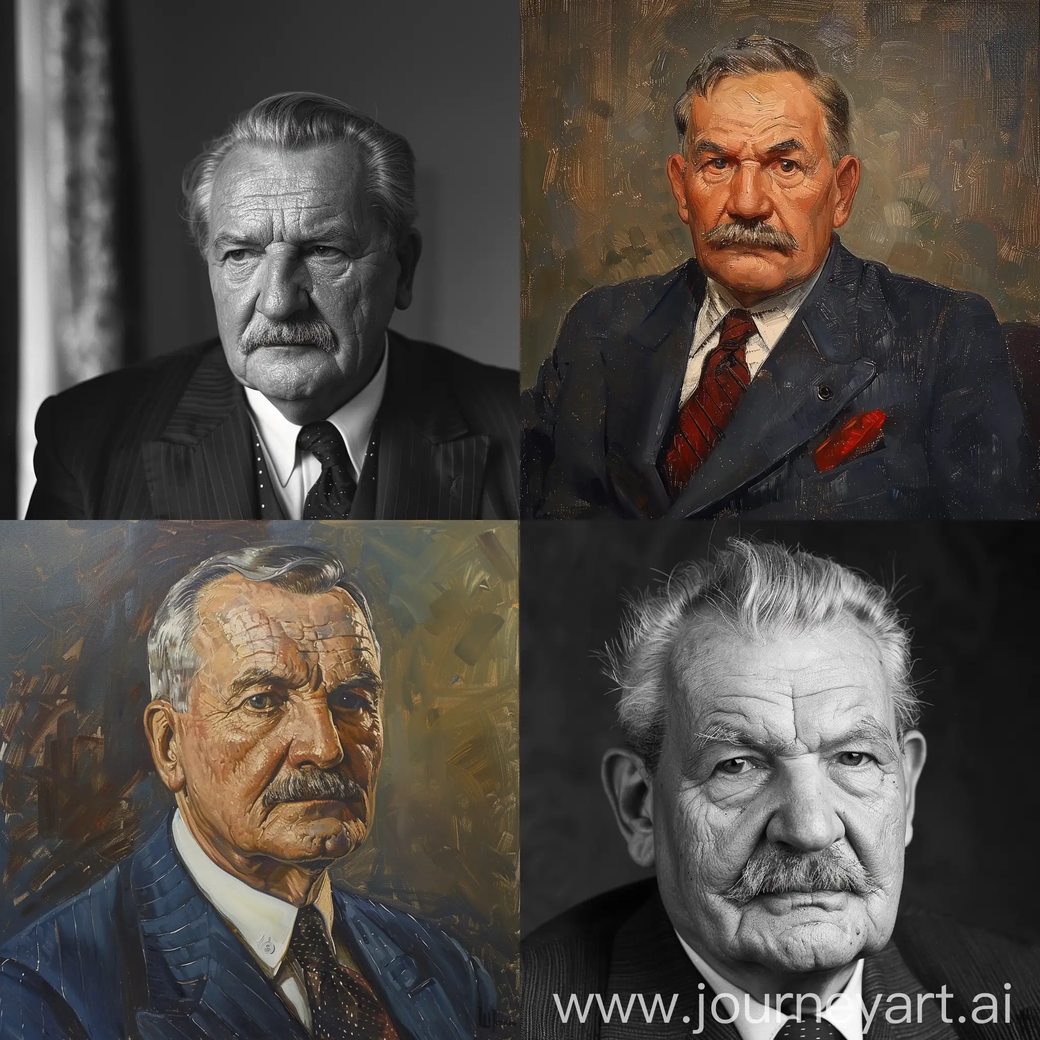 Lech-Walesa-Portrait-Inspirational-Leader-in-Monochrome