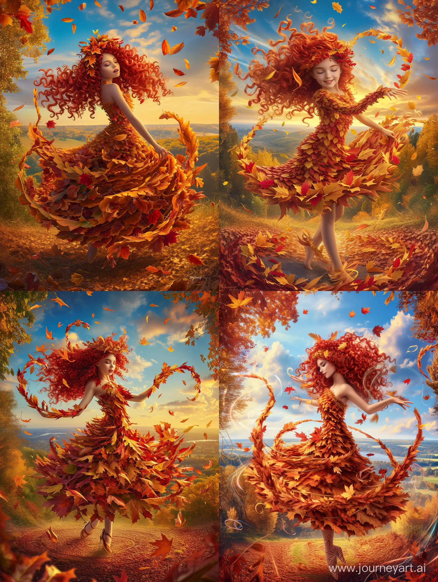 Enchanting-Autumn-Queen-Dancing-in-a-Forest-Wonderland