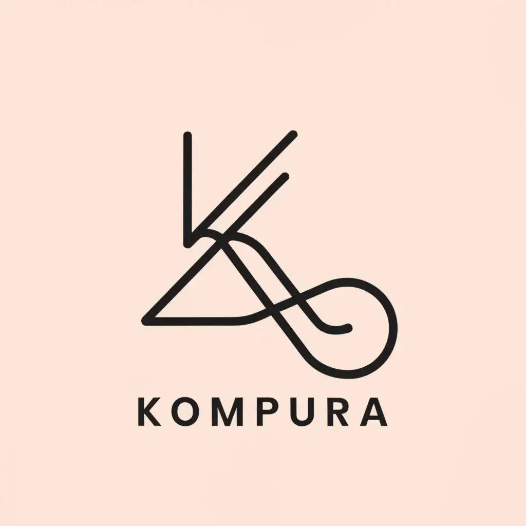 a logo design,with the text "Kompura", main symbol:elegant, simple, sexy,Minimalistic,clear background