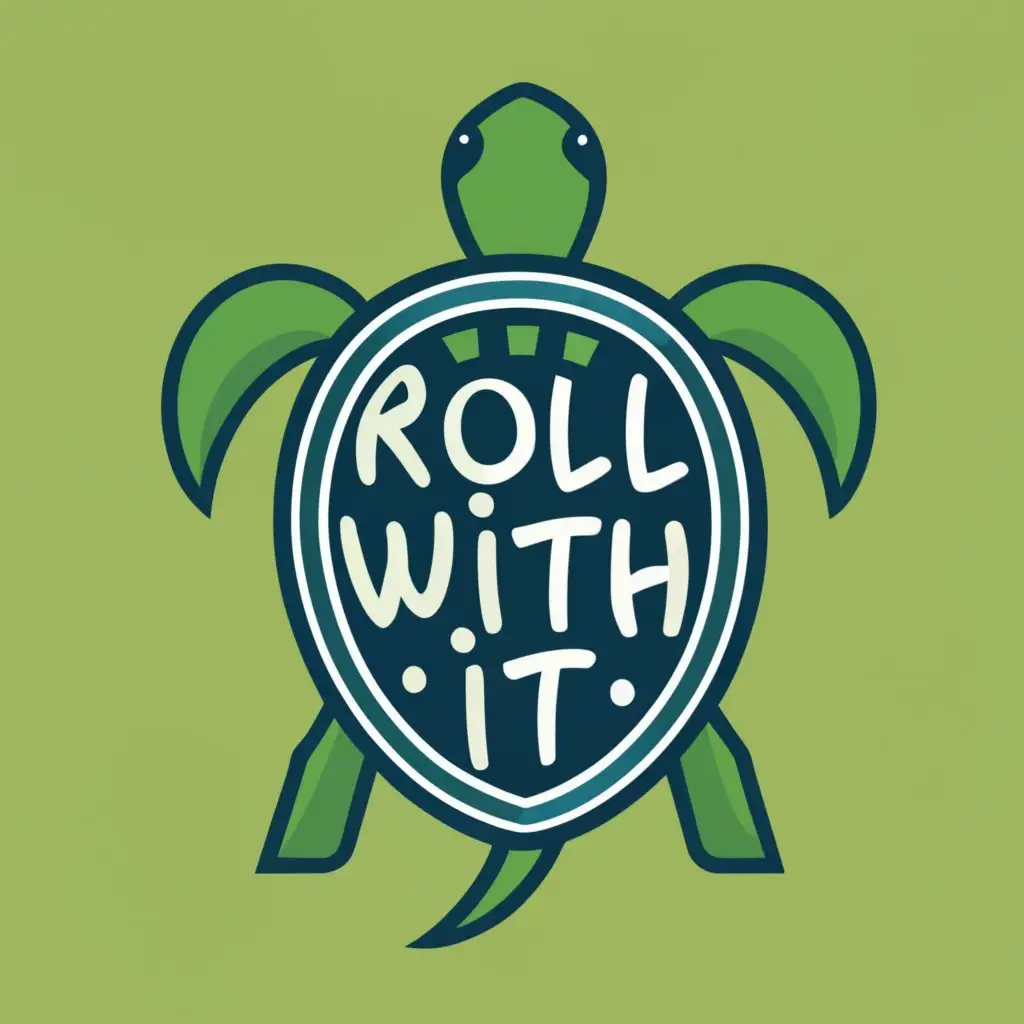 logo, turtle, with the text "Roll With it ", typography, be used in Medical Dental industry