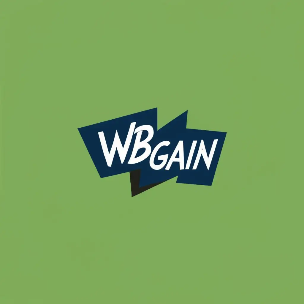 logo, sheets, table, analytics, with the text "wbgain", typography, be used in Finance industry