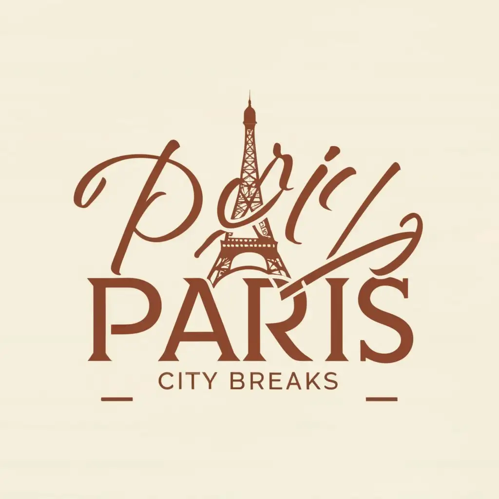 a logo design,with the text "PARIS CITY  BREAKS ", main symbol:PARIS,Moderate,be used in Retail industry,clear background