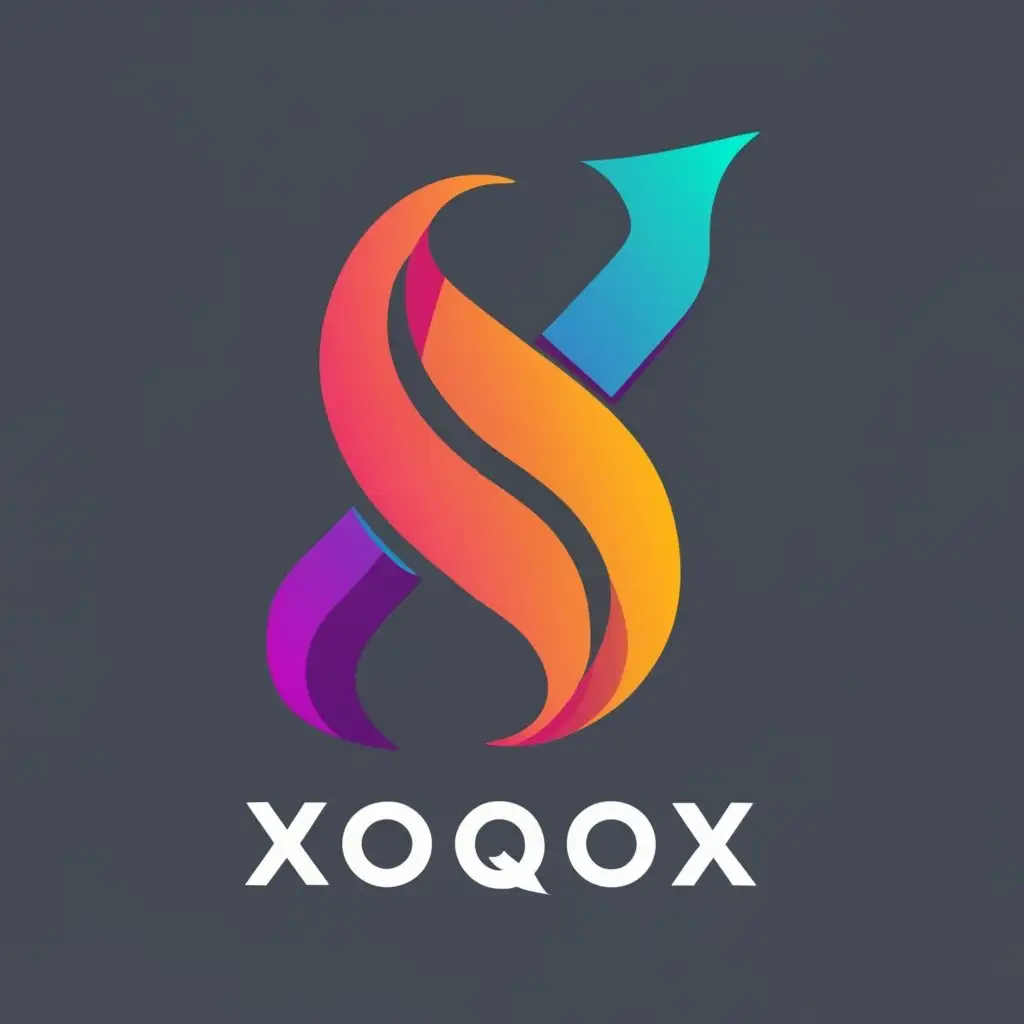 logo, xoQox, with the text "xoQox", typography, be used in Entertainment industry