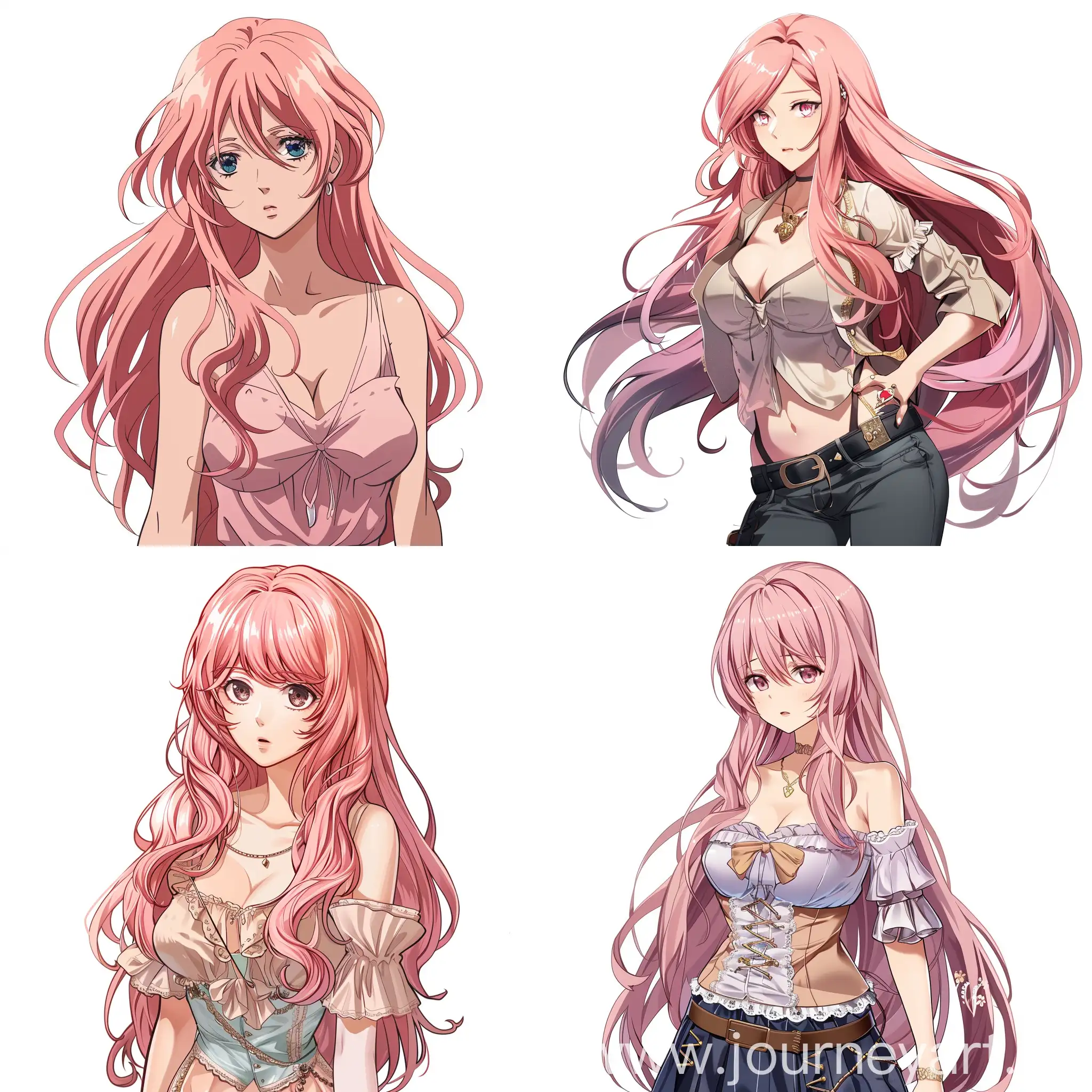 Anime-Style-Portrait-of-Young-Woman-with-Long-Baby-Pink-Hair