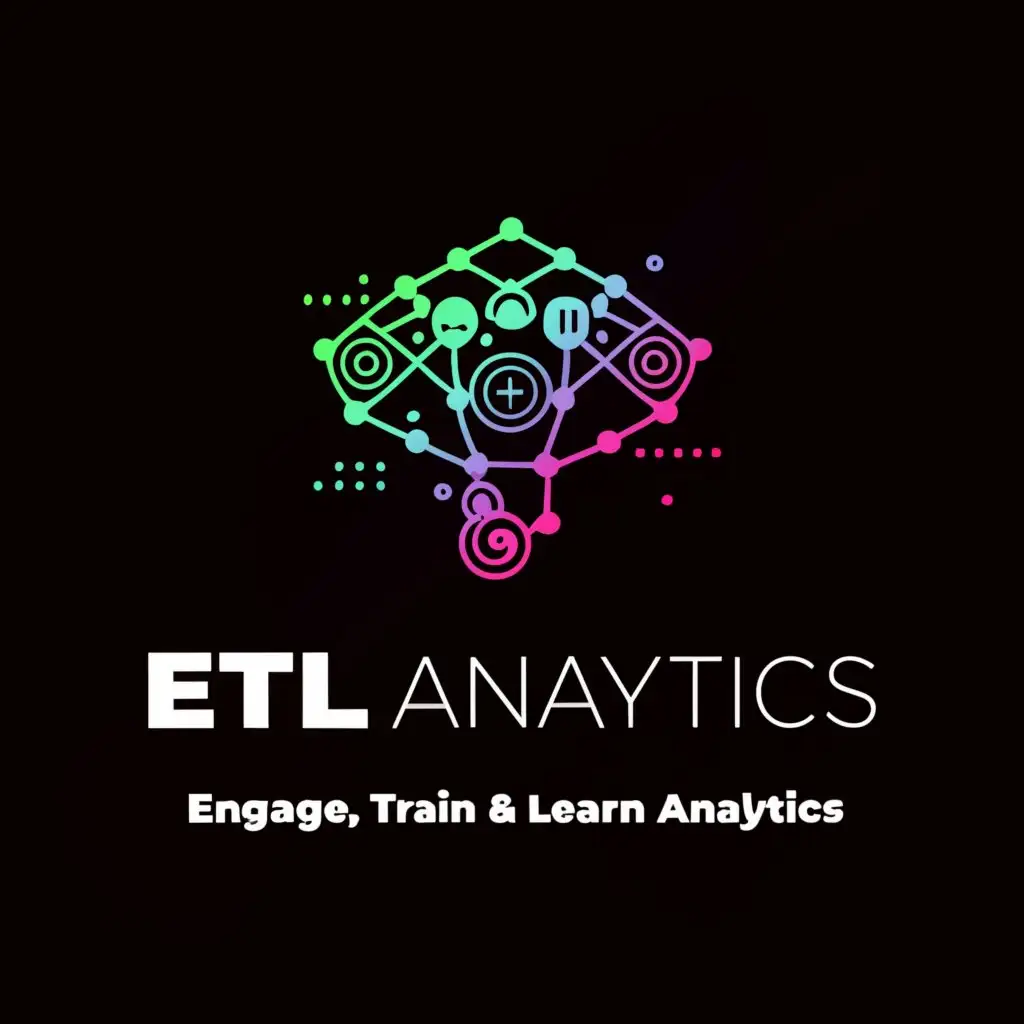 a logo design,with the text "ETL Analytics, Engage, Train & Learn Analytics", main symbol:Brain idea,complex,be used in Technology industry,clear background