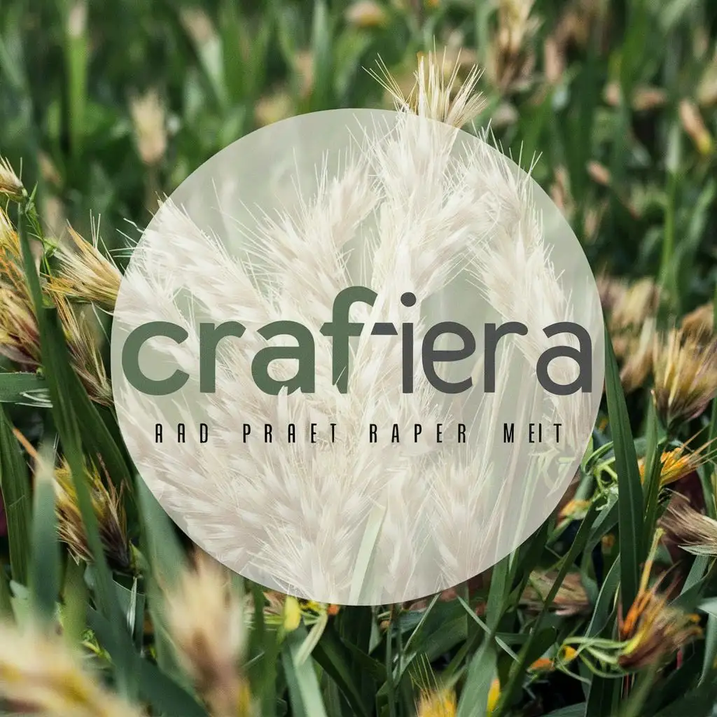logo, handmade paper made from grass, with the text "Craftierra", typography