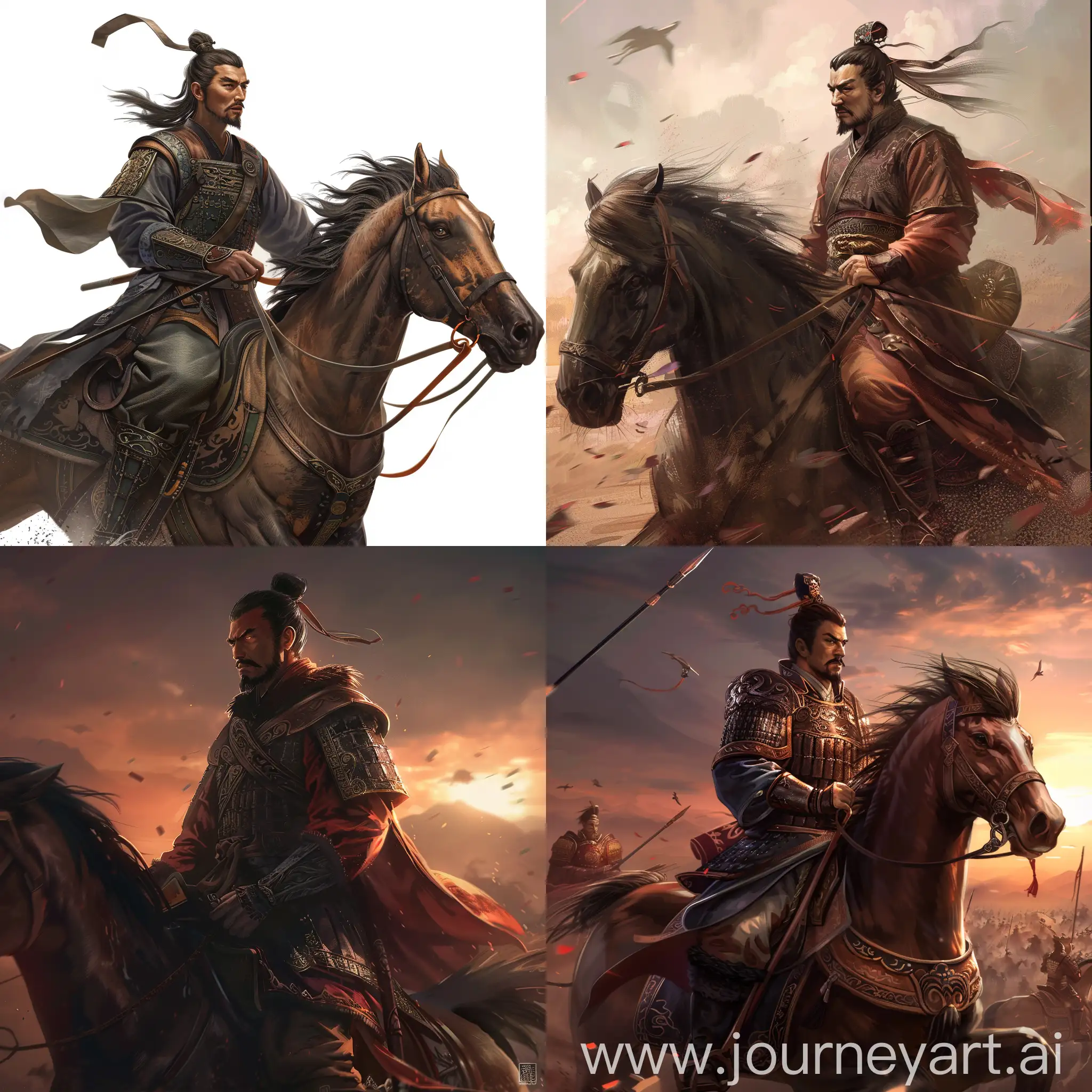 Lu-Bu-Riding-Horse-Iconic-Game-Art-from-War-Dynasty