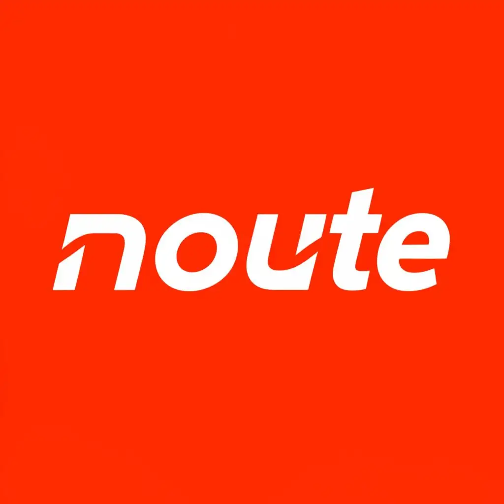 a logo design,with the text "route", main symbol:Simple lines, background is a single color, color is orange-red bottom white,Moderate,be used in Internet industry,clear background