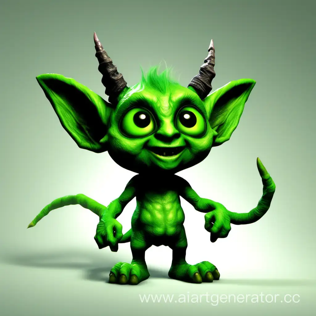 Playful-Green-Imp-with-Hooves-and-a-Tail
