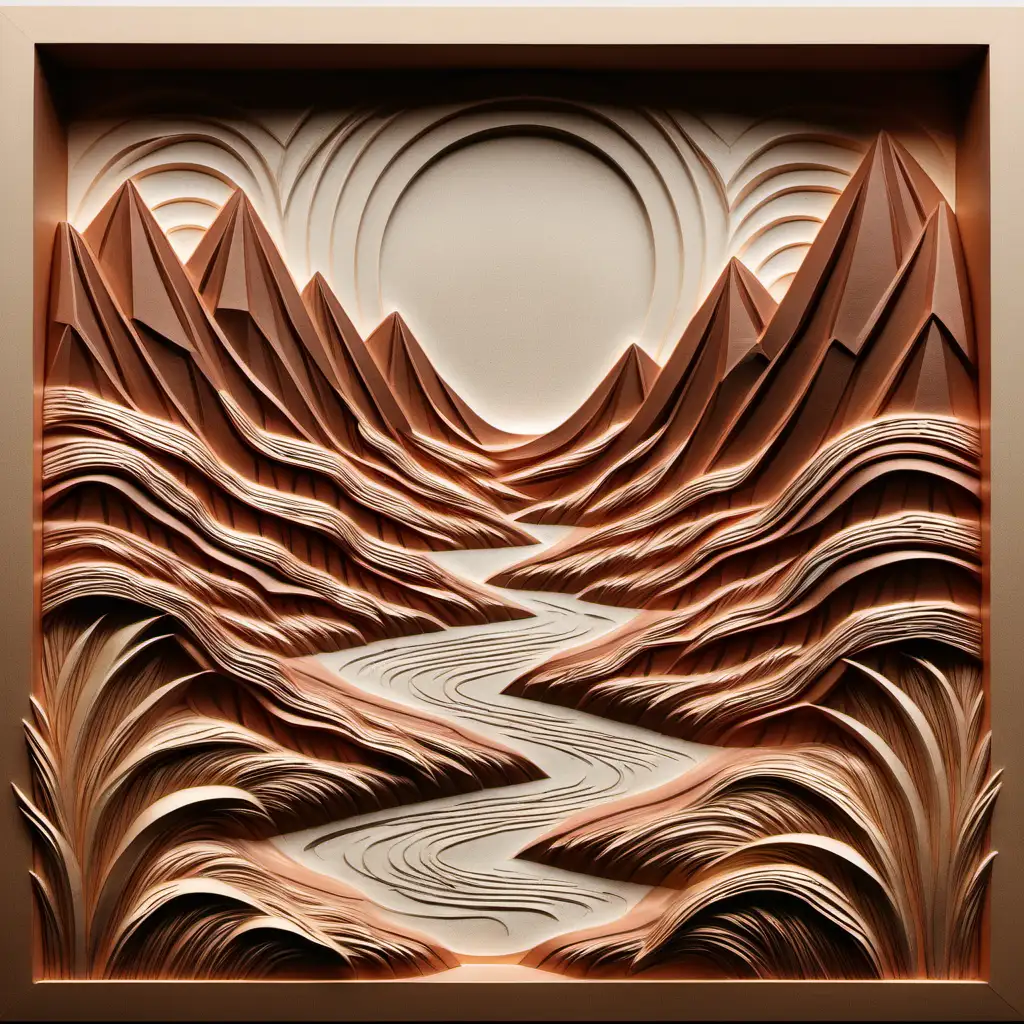 Bas relief paysage 