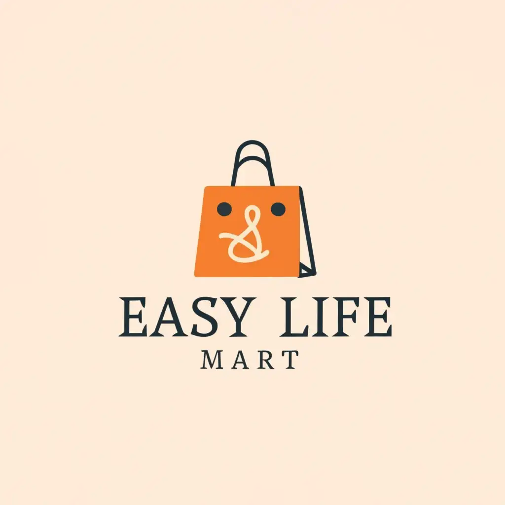LOGO-Design-For-Easy-Life-Mart-Simplified-Shopping-Emblem-for-Retail-Industry