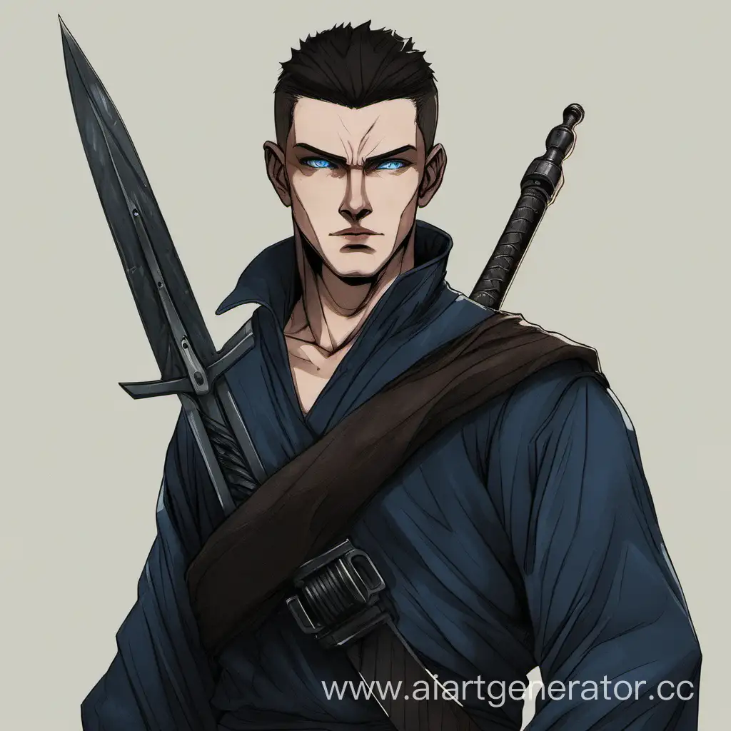 Intense-BlueEyed-Warrior-with-DarkBrown-Shaved-Hair-and-Weapon