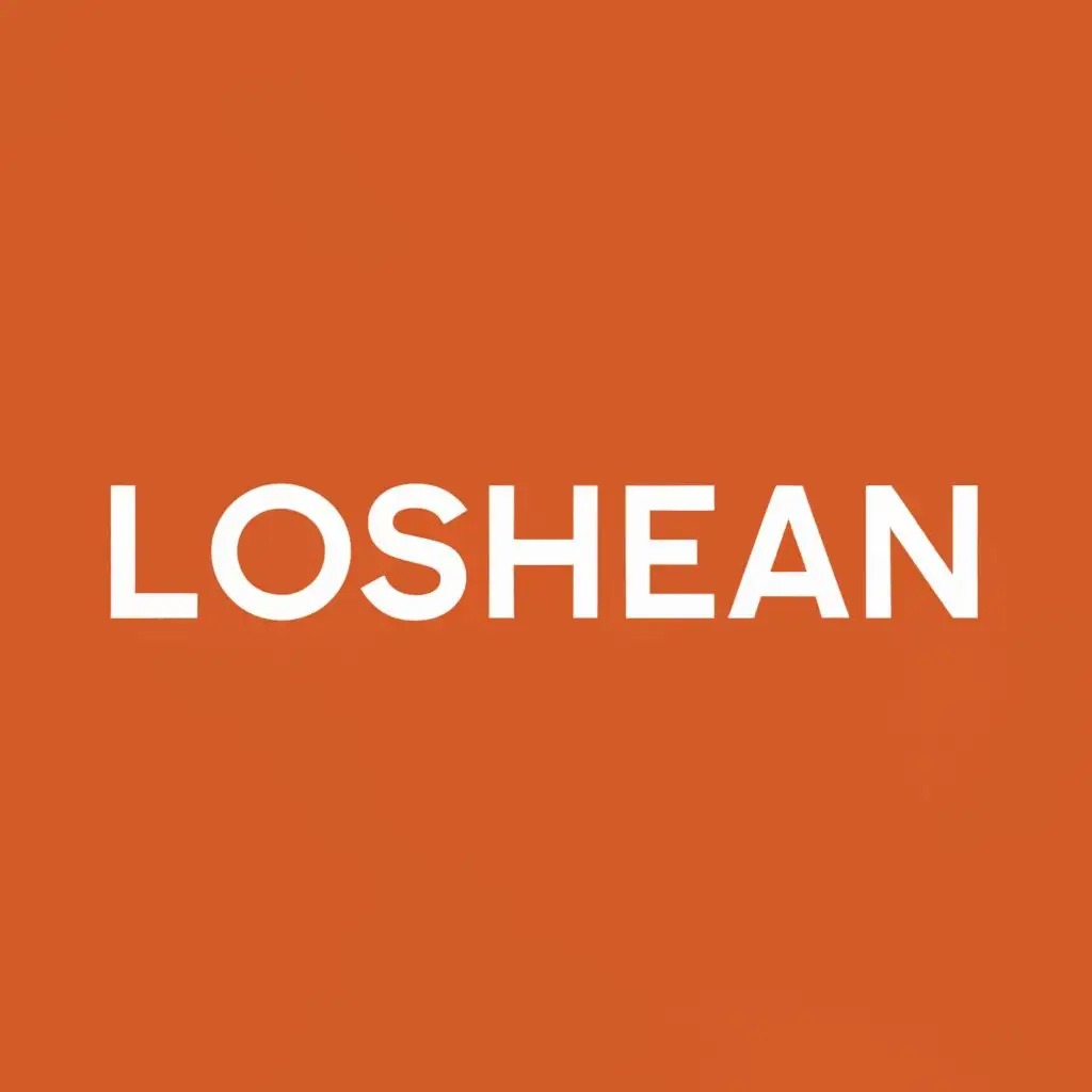 logo, Simple, bold, and easy to read
Legible on packaging and promotional materials

orange and black modern vibe

, with the text "LoShean", typography, be used in Beauty Spa industry
