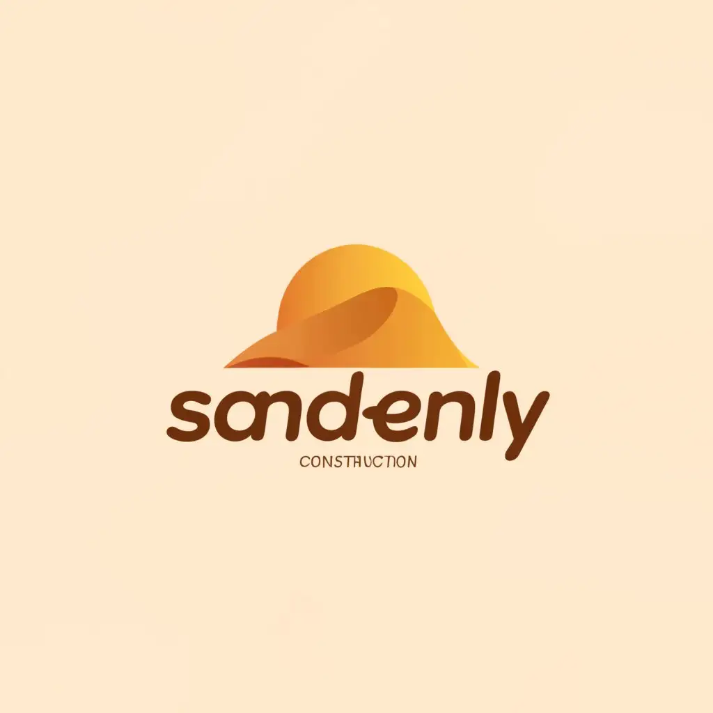 a logo design,with the text 'Sandenly', main symbol:sand,Moderate, be used in Construction industry, clear background