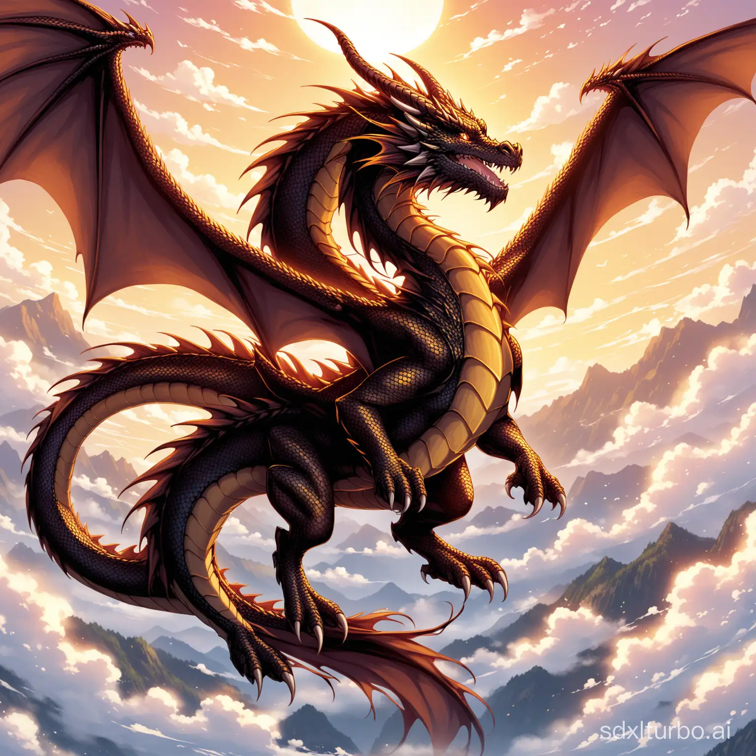 Majestic-Dragon-Flying-Over-Mystic-Mountains