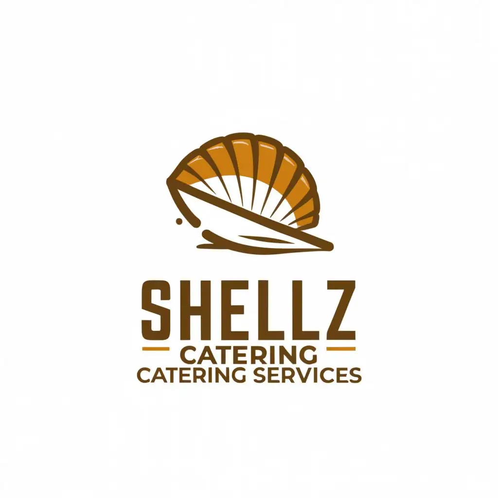 a logo design,with the text "shellz catering services", main symbol:clam shell, be used in Restaurant industry