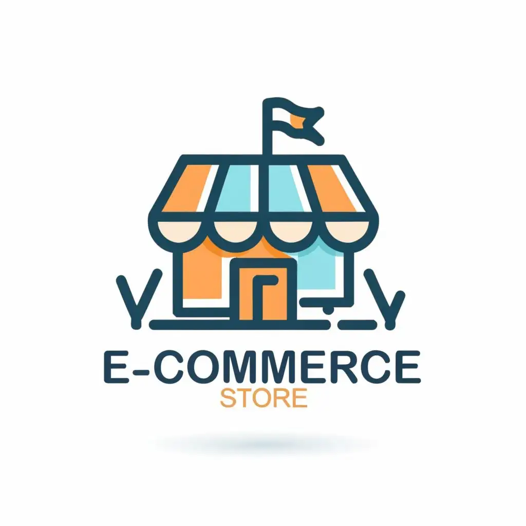 logo, clothing store, with the text "E-Commerce-logo", typography, be used in Travel industry