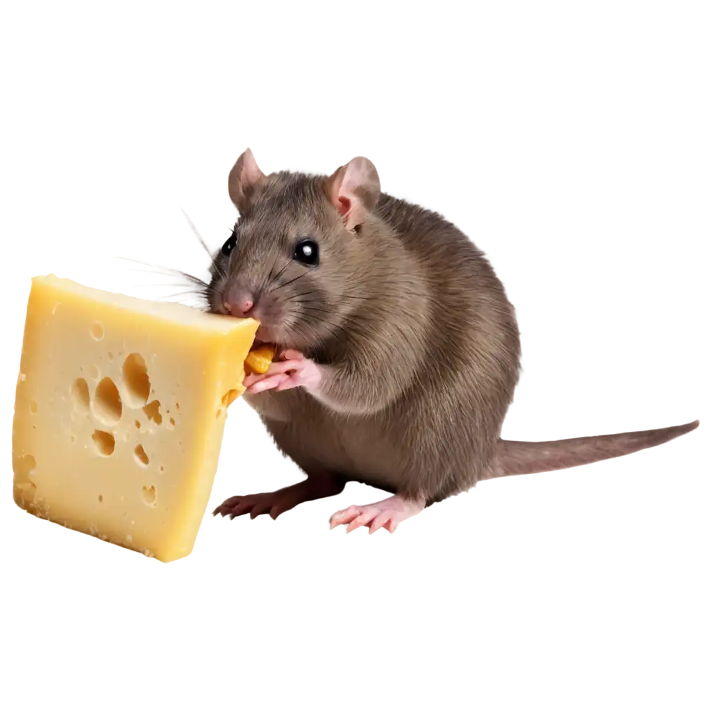 Adorable-Rat-Enjoying-Cheese-A-HighQuality-PNG-Image