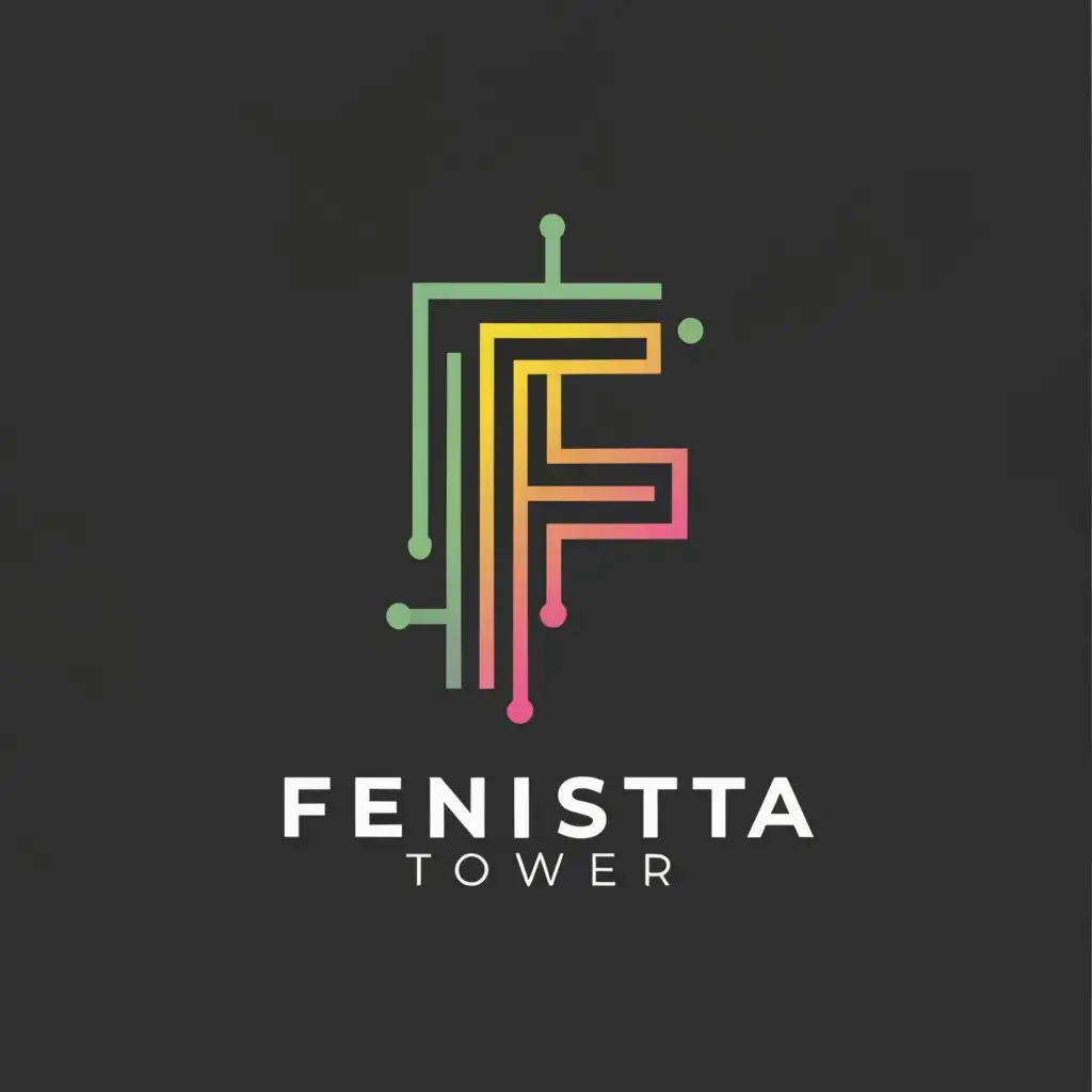 logo, letter F T graphic design, with the text "Fenista tower", typography