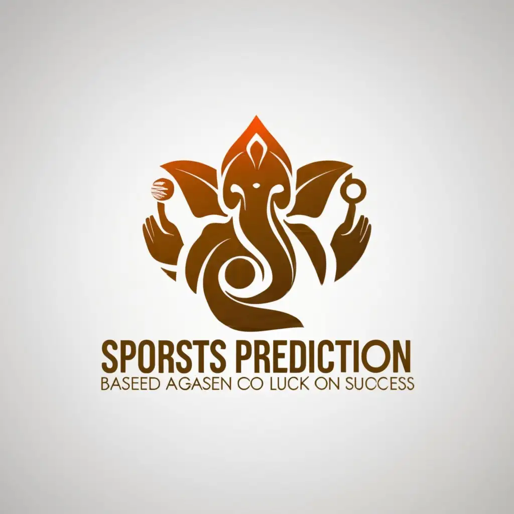 a logo design,with the text "Sports Prediction based on numerology", main symbol:Lord Ganesh,Moderate,be used in Sports Fitness industry,clear background