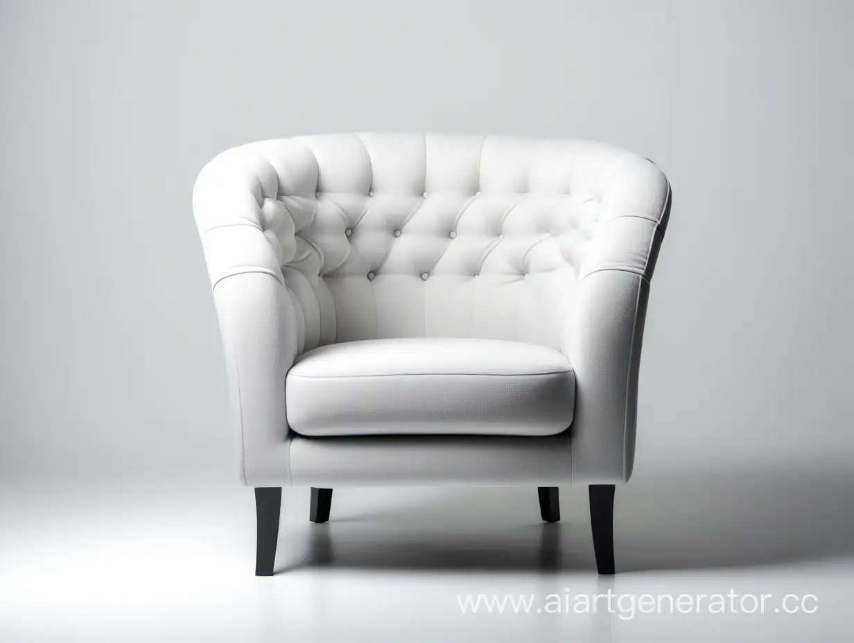 Contemporary-Soft-Armchair-in-Minimalistic-White-Setting