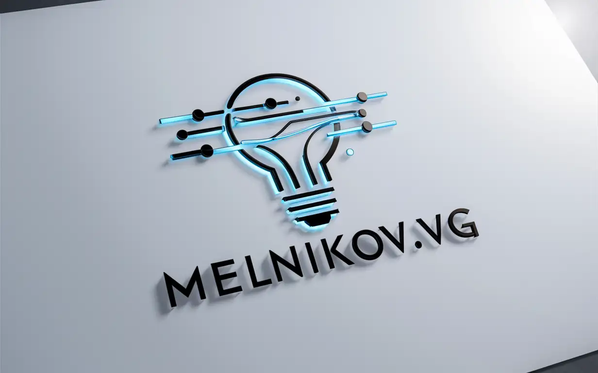 Analogue of the "Melnikov.VG" logo, clean back white background, abstract light bulb, phosphor design technology, https://pay.cloudtips.ru/p/cb63eb8f

^^^^^^^^^^^^^^^^^^^^^