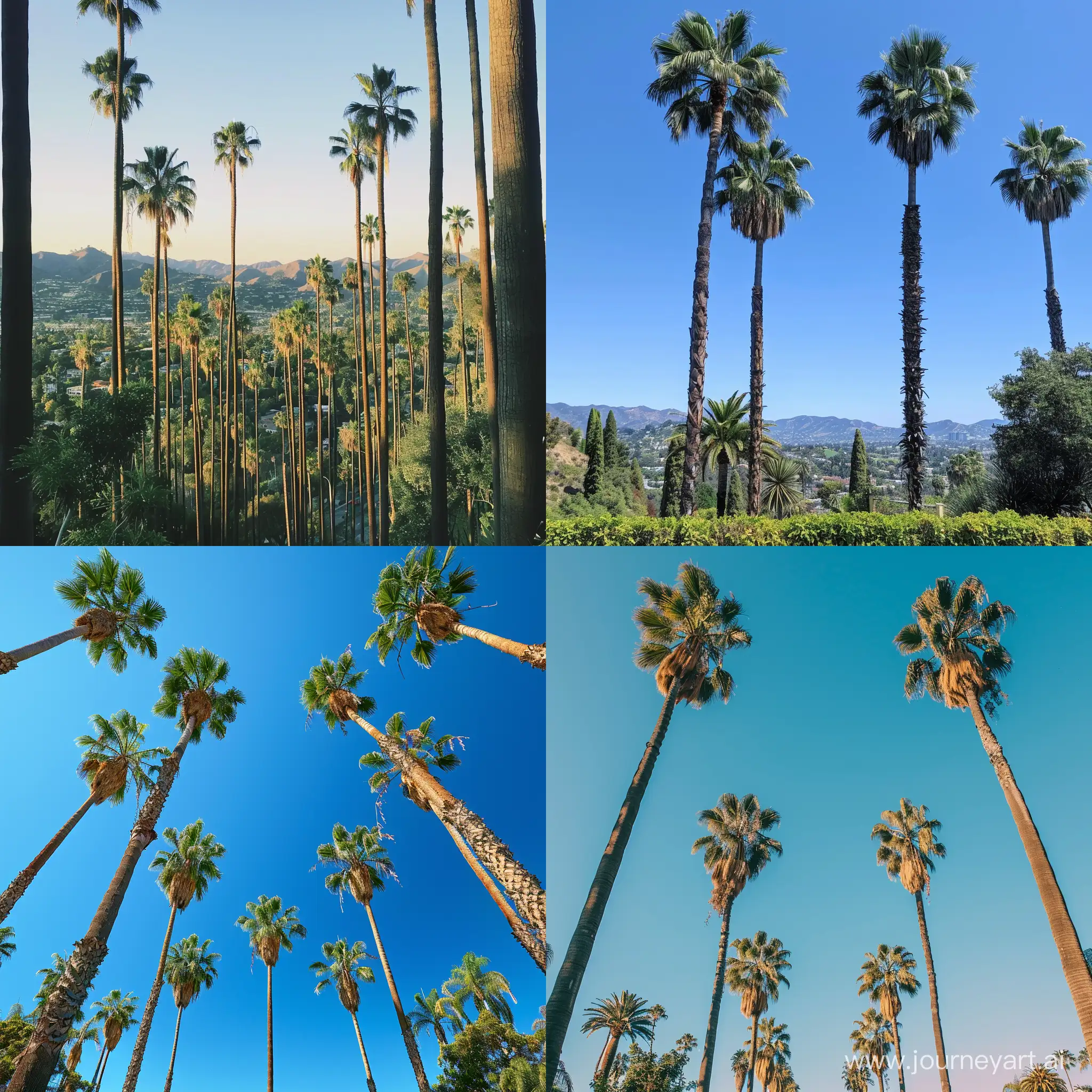 make a image of california berverly hills palm trees