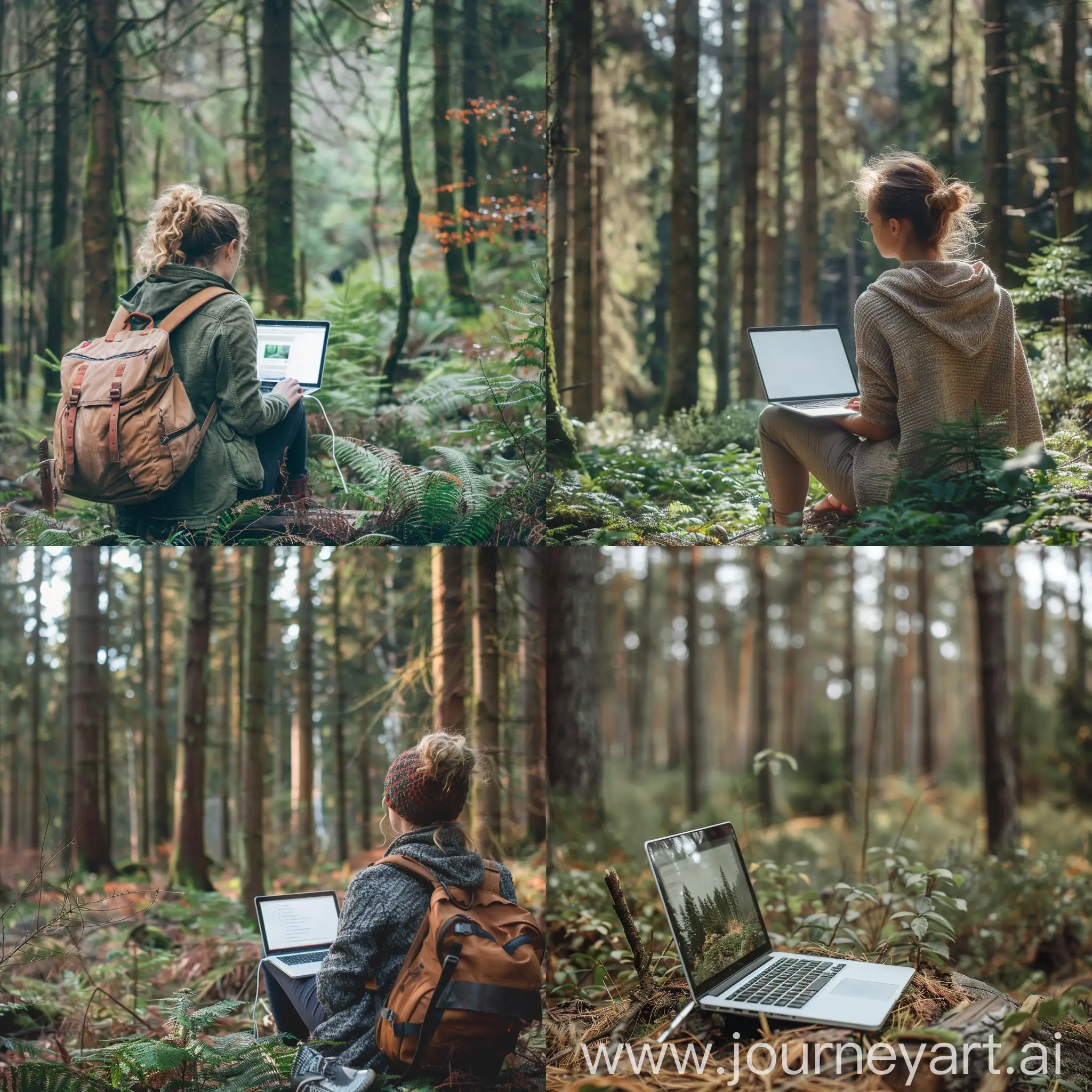 learning with laptop in the wild forest