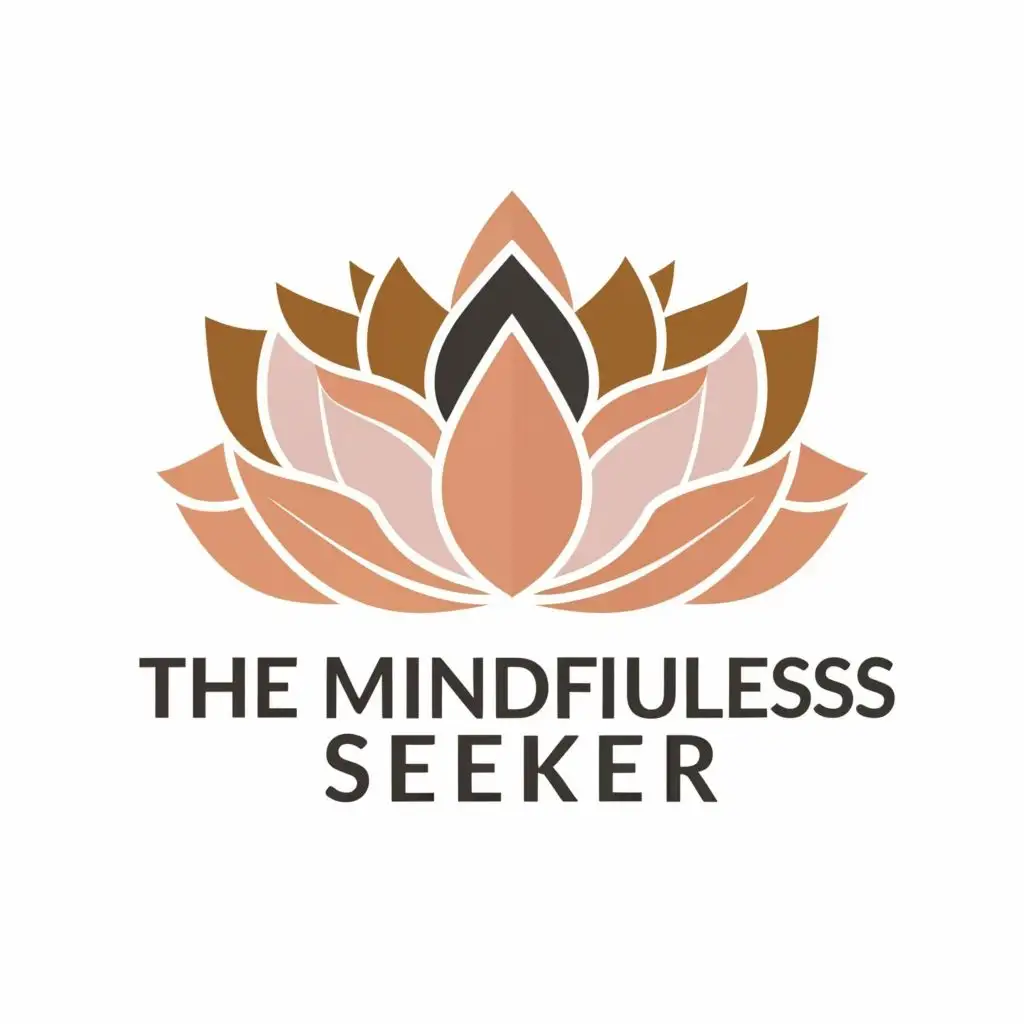 logo, lotus, with the text "themindfulnessseeker", typography, be used in Sports Fitness industry