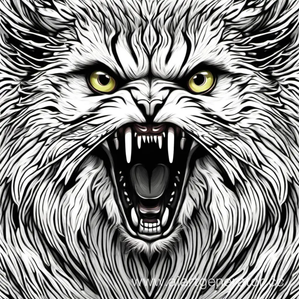 Slavic-White-Pattern-Abstraction-Intense-Pallass-Cat-Snarling