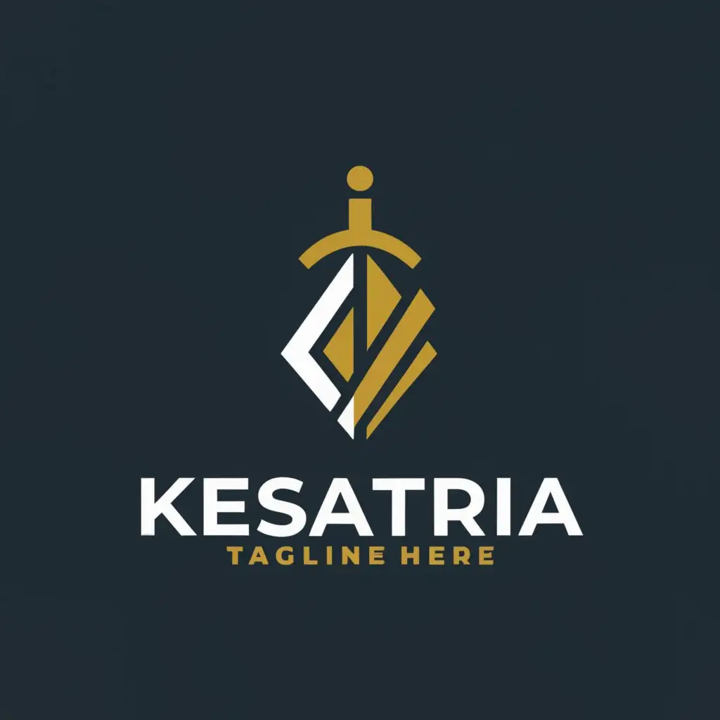 a logo design,with the text "KESATRIA", main symbol:sword,Moderate,clear background