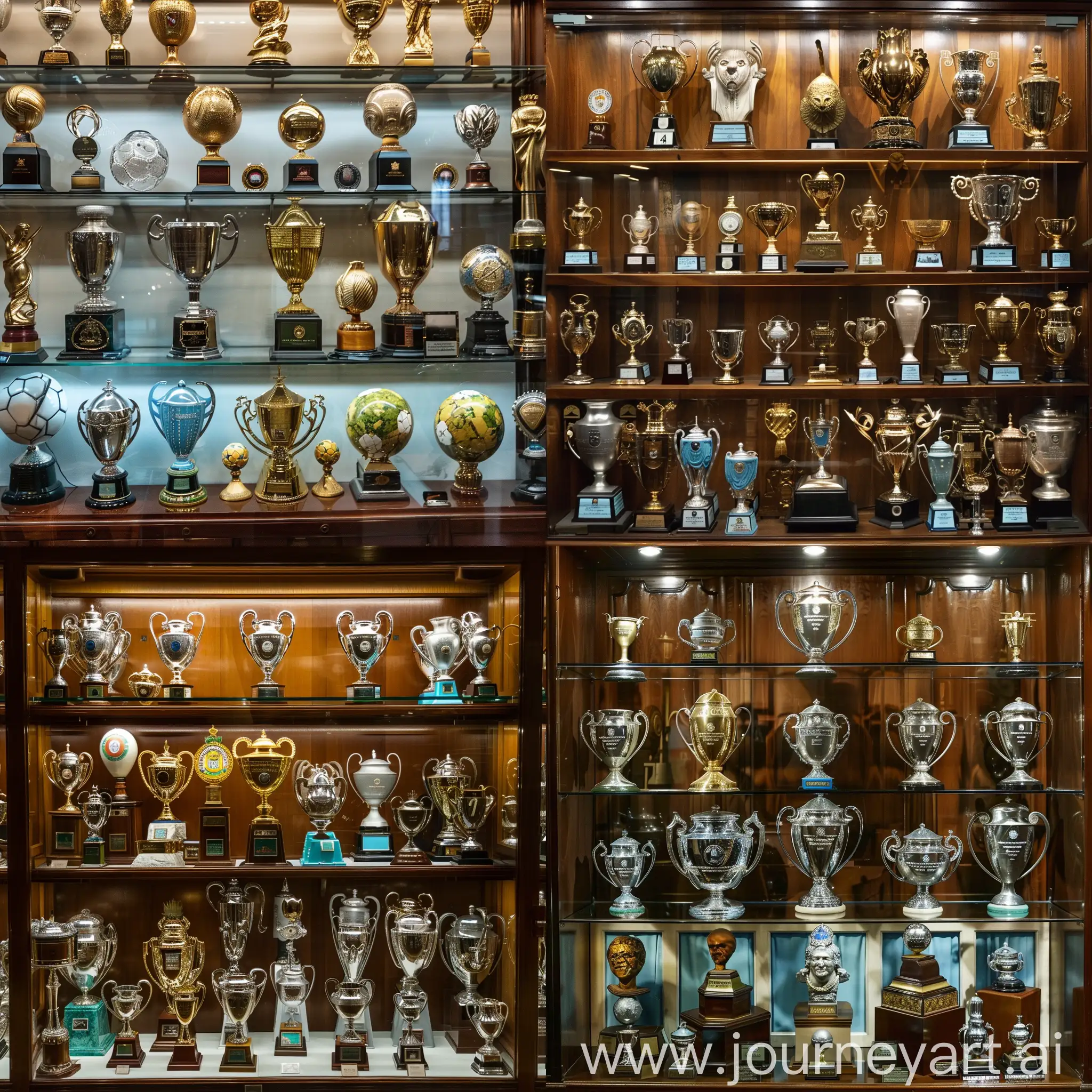 Todo el Palmarés de Uruguay pero todos sus trofeos en una misma vitrina.