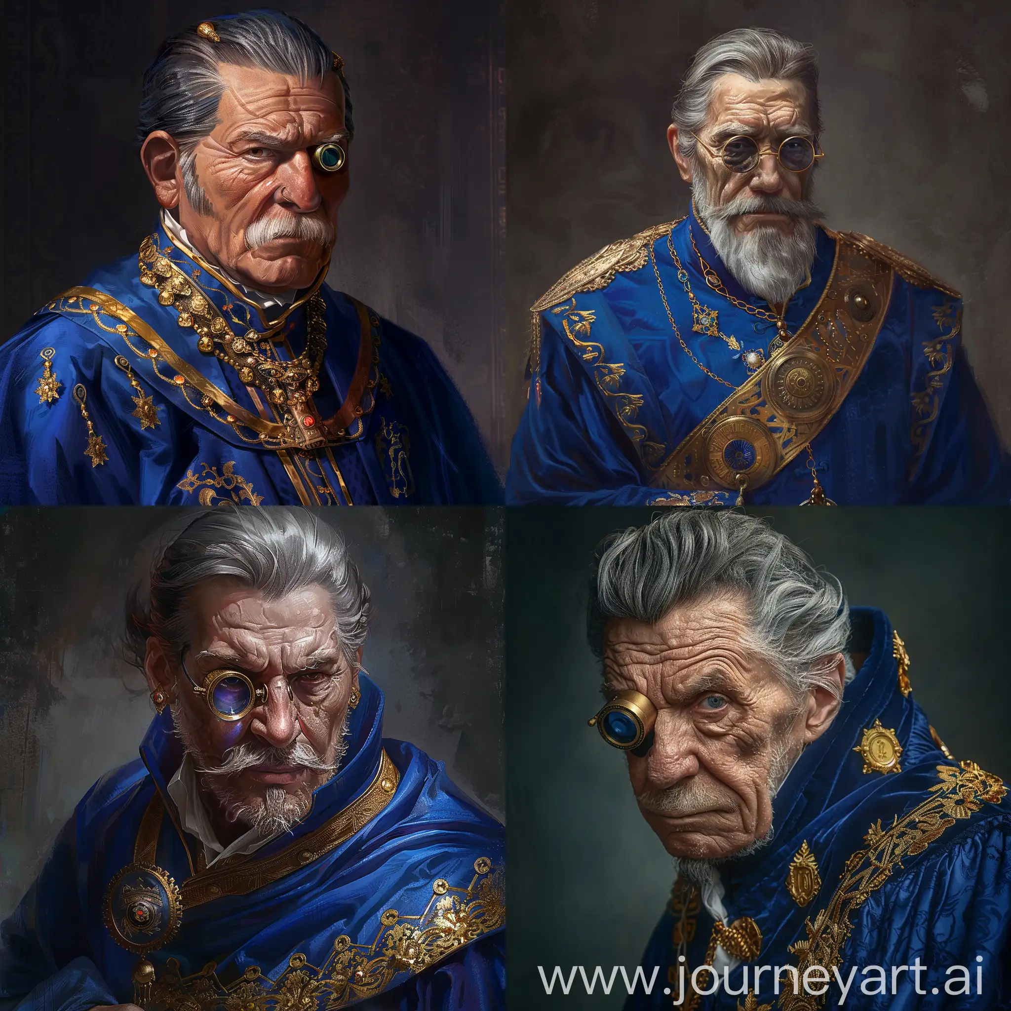 Elderly-Northern-Nobleman-in-Elegant-Blue-Robes-with-Gold-Ornaments