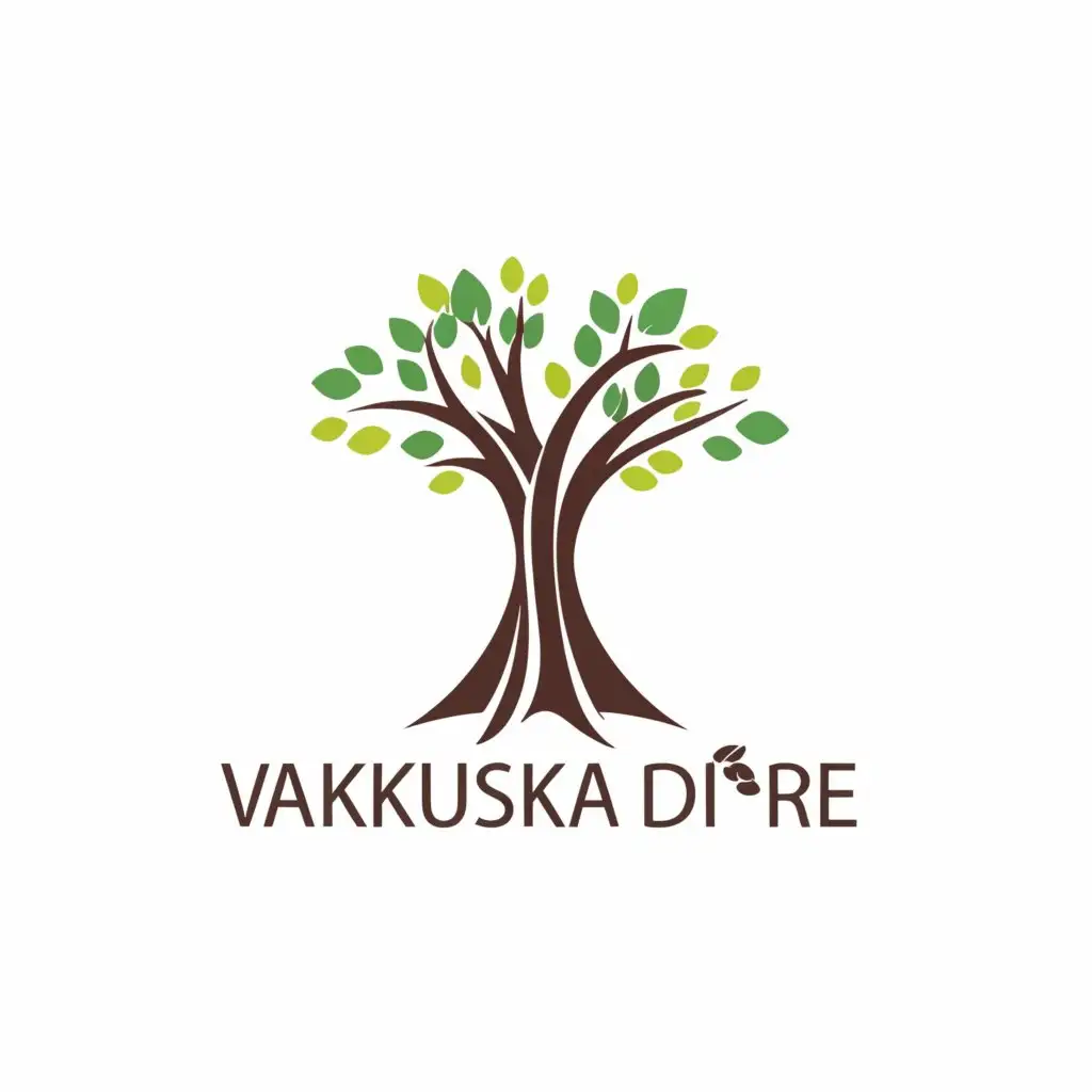 a logo design,with the text "VAKUFSKA DIREKCIJA", main symbol:HALF OLIVE OIL TREE HALF FIG TREE,Moderate,be used in Religious industry,clear background