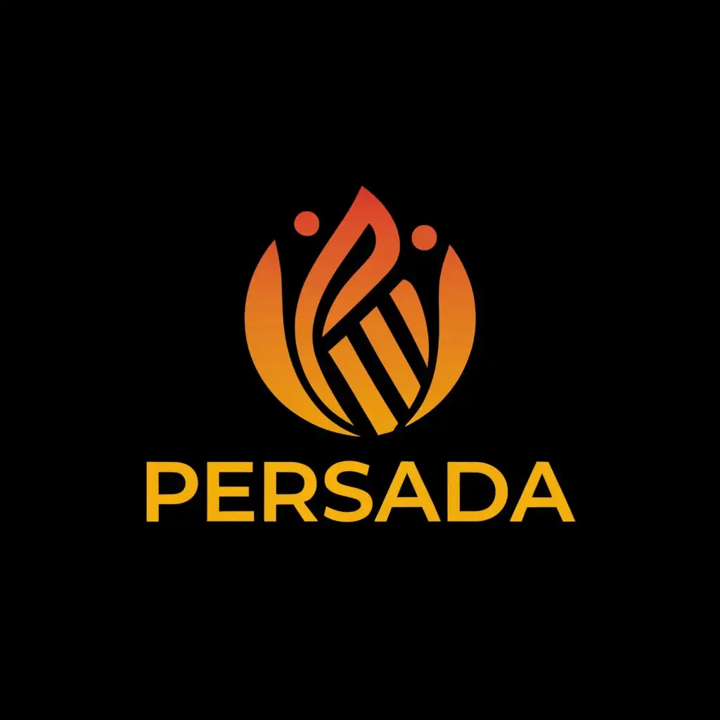 a logo design,with the text "Persada", main symbol:Fire,complex,clear background
