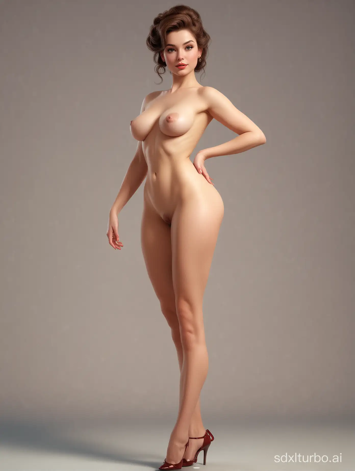 Ultra-Realistic-Digital-Painting-of-a-Cute-Naked-Girl-Inspired-by-Gil-Elvgren