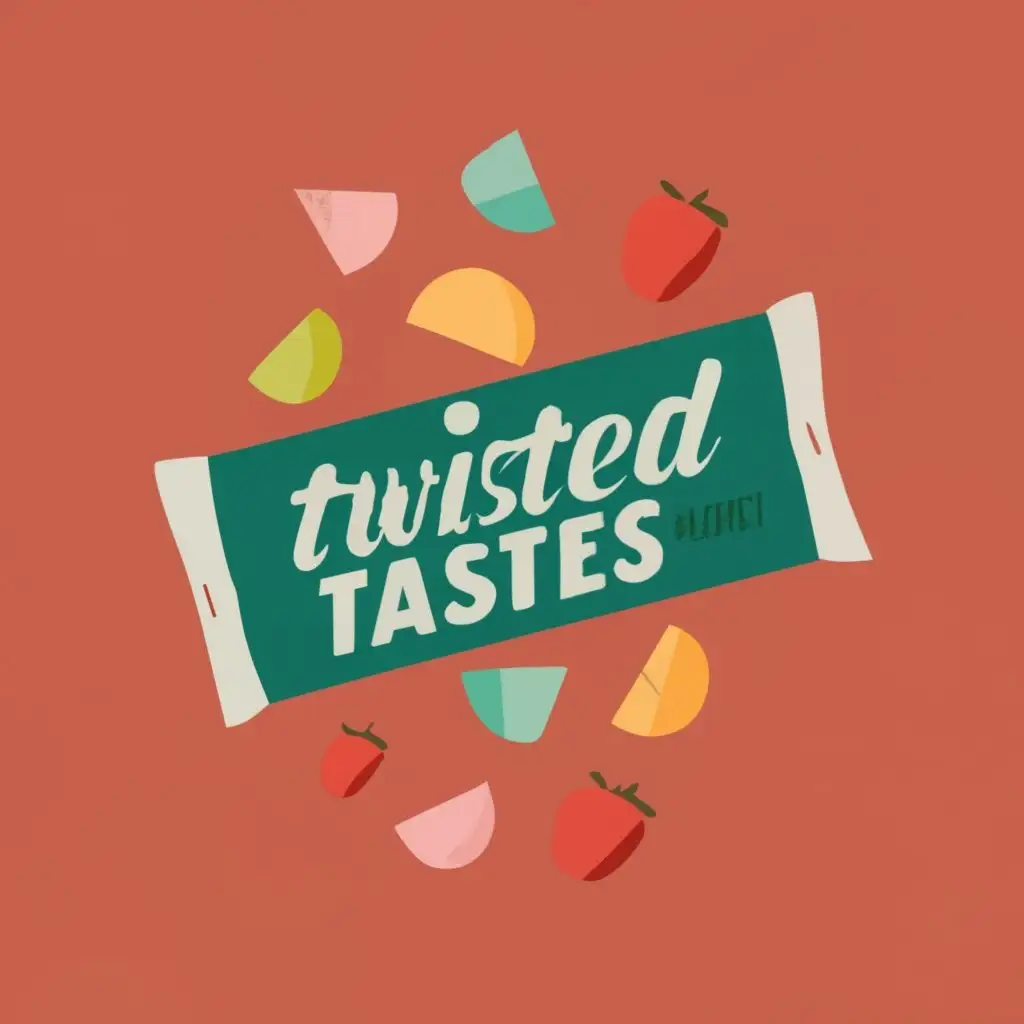 LOGO-Design-For-Twisted-Tastes-Vibrant-Fruity-Gum-Piece-with-Captivating-Typography