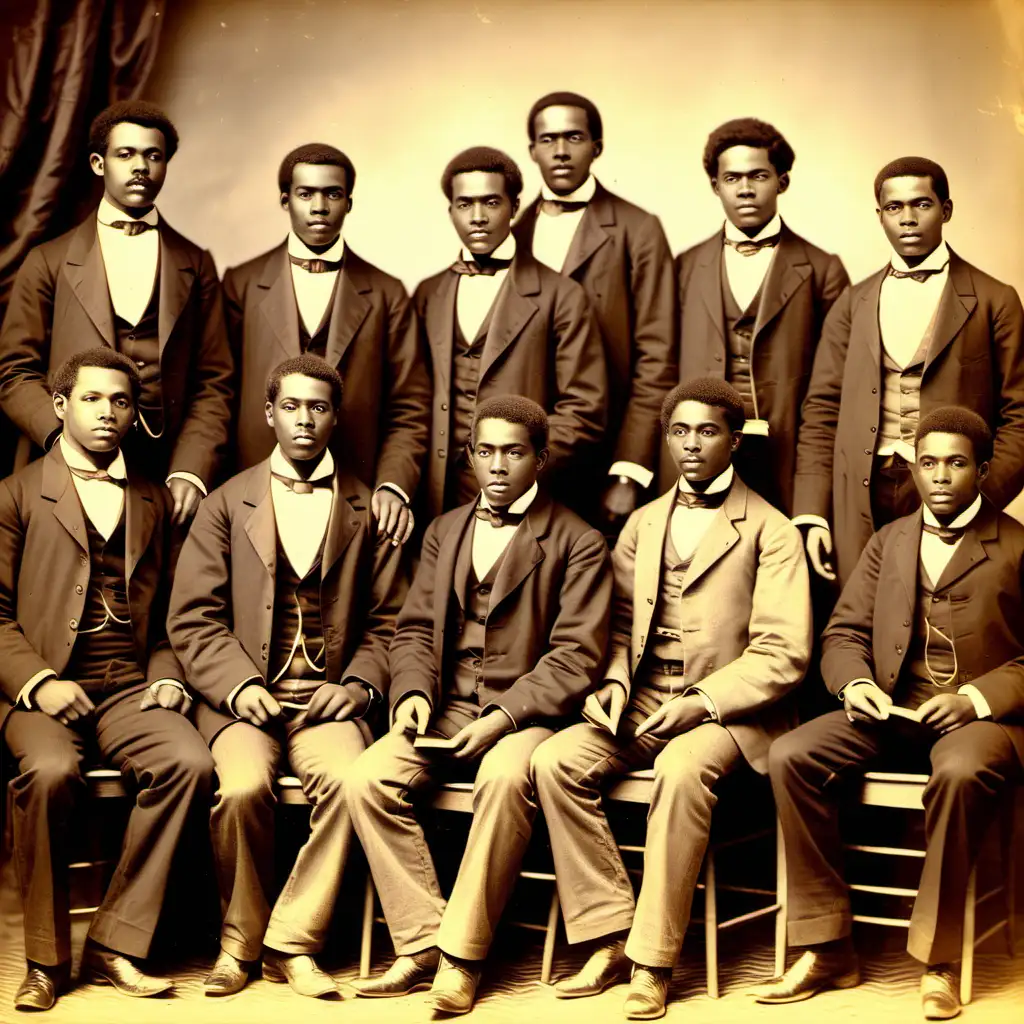 AfricanAmerican Young Men Literary Society Meeting 1873