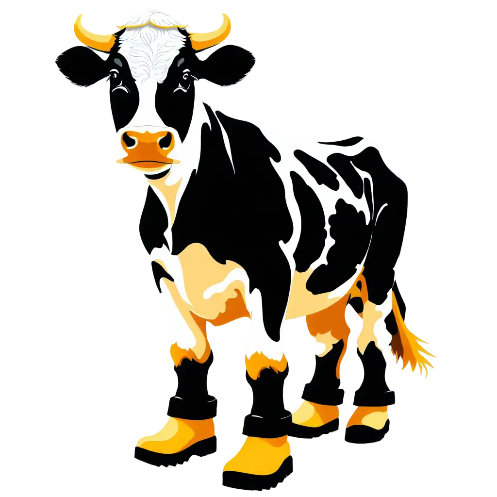 Cow-Wearing-Boots-HighQuality-PNG-Image-for-Memes-Social-Media-and-More