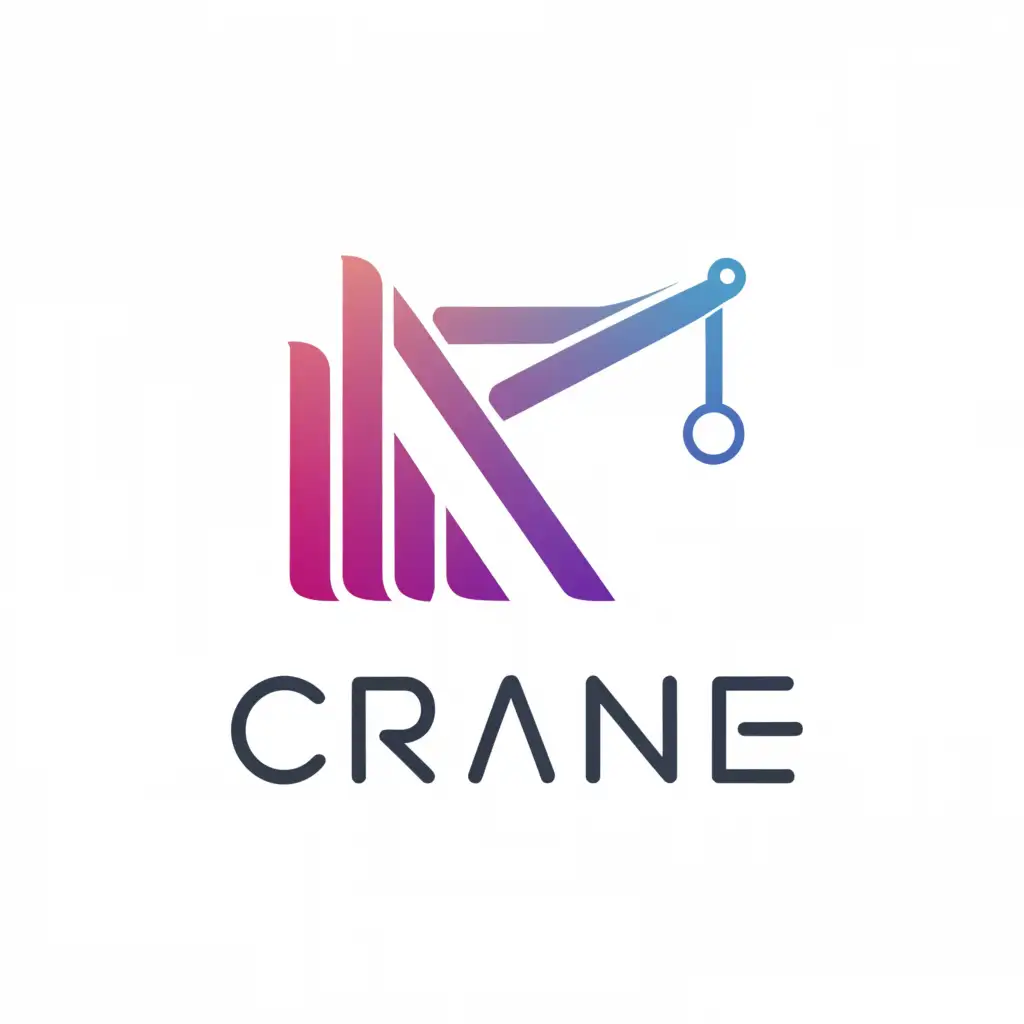 a logo design,with the text 'CRANE', main symbol:container crane,Moderate,be used in Technology industry,clear background