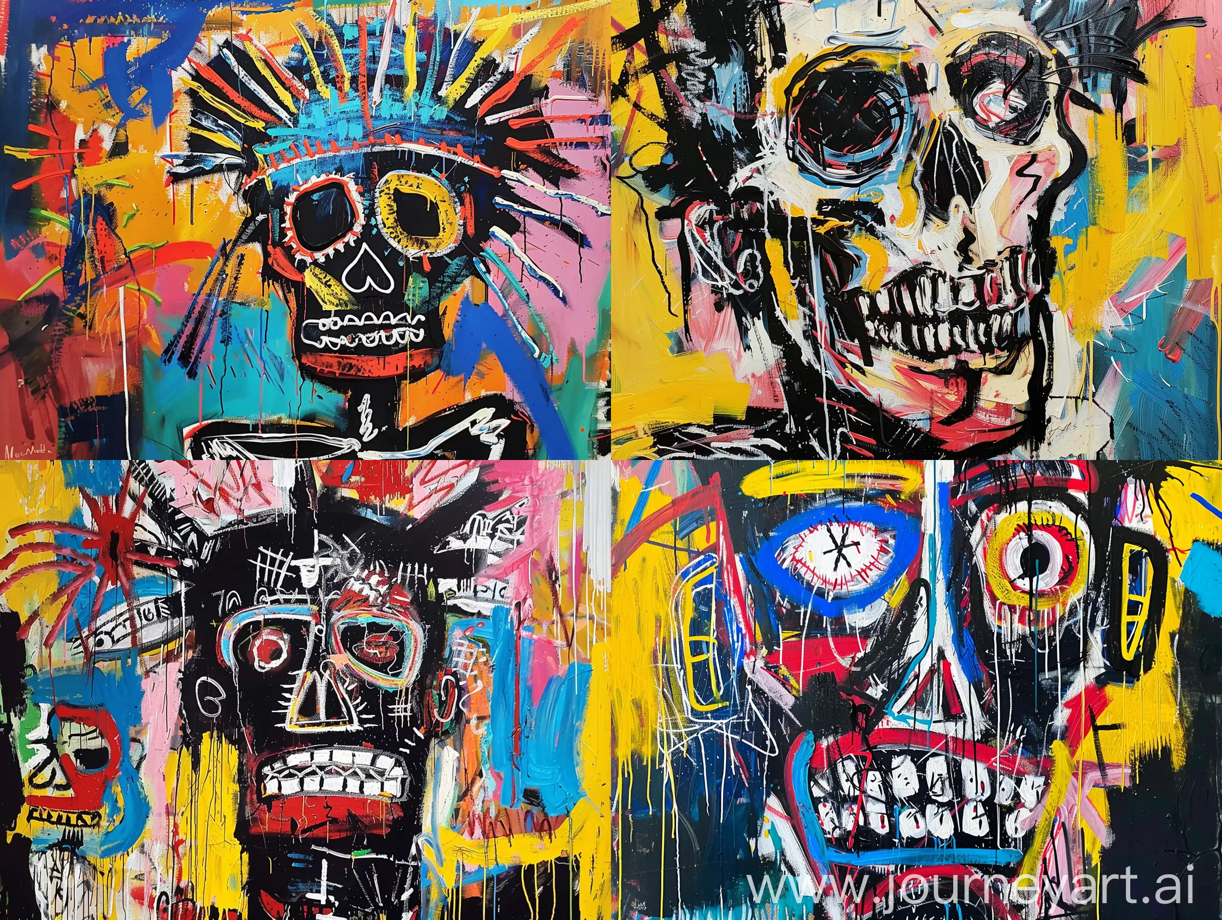 A beautiful magnificent immaculate award winning professional realistic voodoo painting in the style of jean michel basquiat