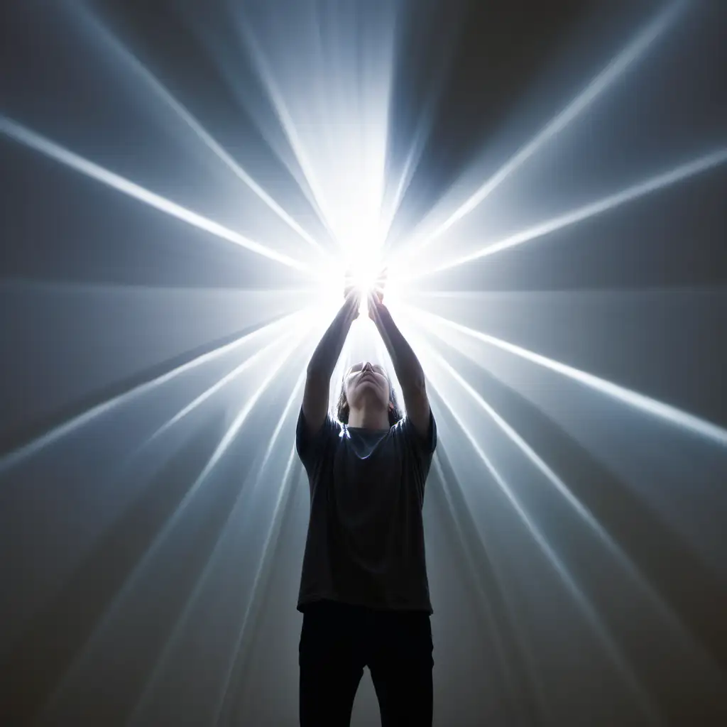 light entering a person from above