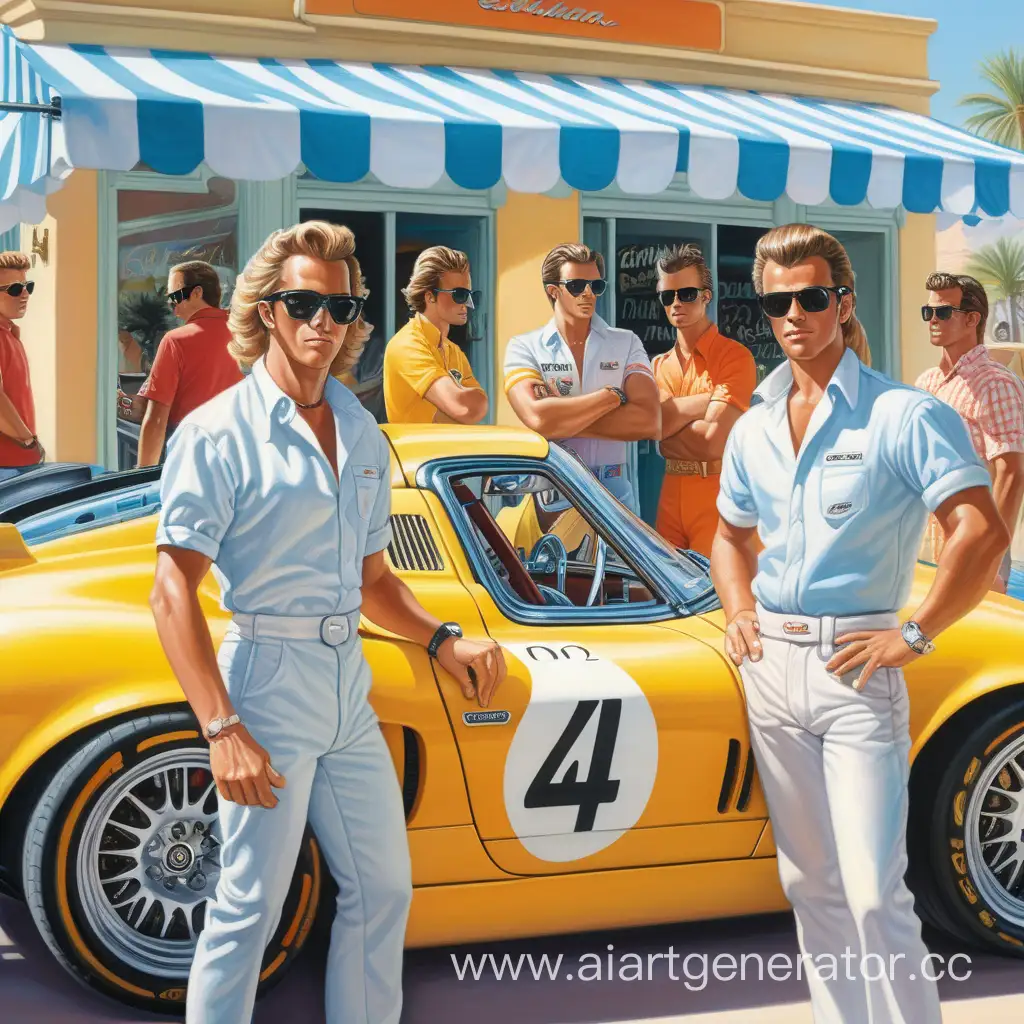 Luxury-Racing-Cars-and-Stylish-Men-at-Mens-Hair-Salon